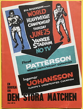 INGO JOHANSSON - FLOYD PATTERSON - Den Stora Matchen Bokfilm Album 1959