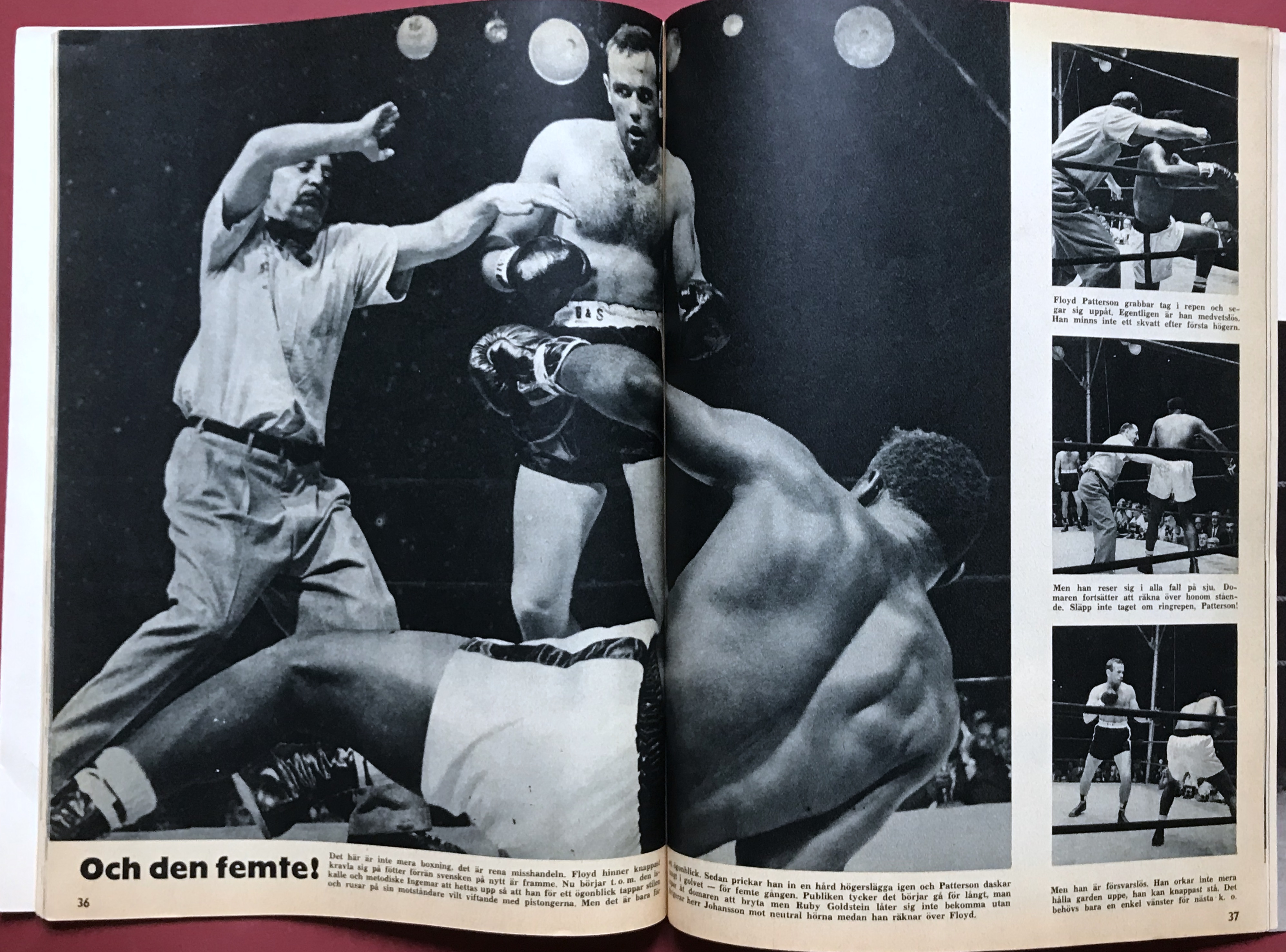 INGO JOHANSSON - FLOYD PATTERSON - The Great Match Bookfilm Album 1959 - 7