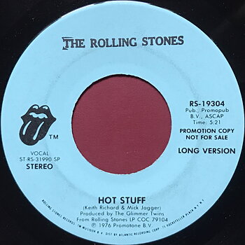 ROLLING STONES - Hot stuff US Lång/kort PROMO 45 1976