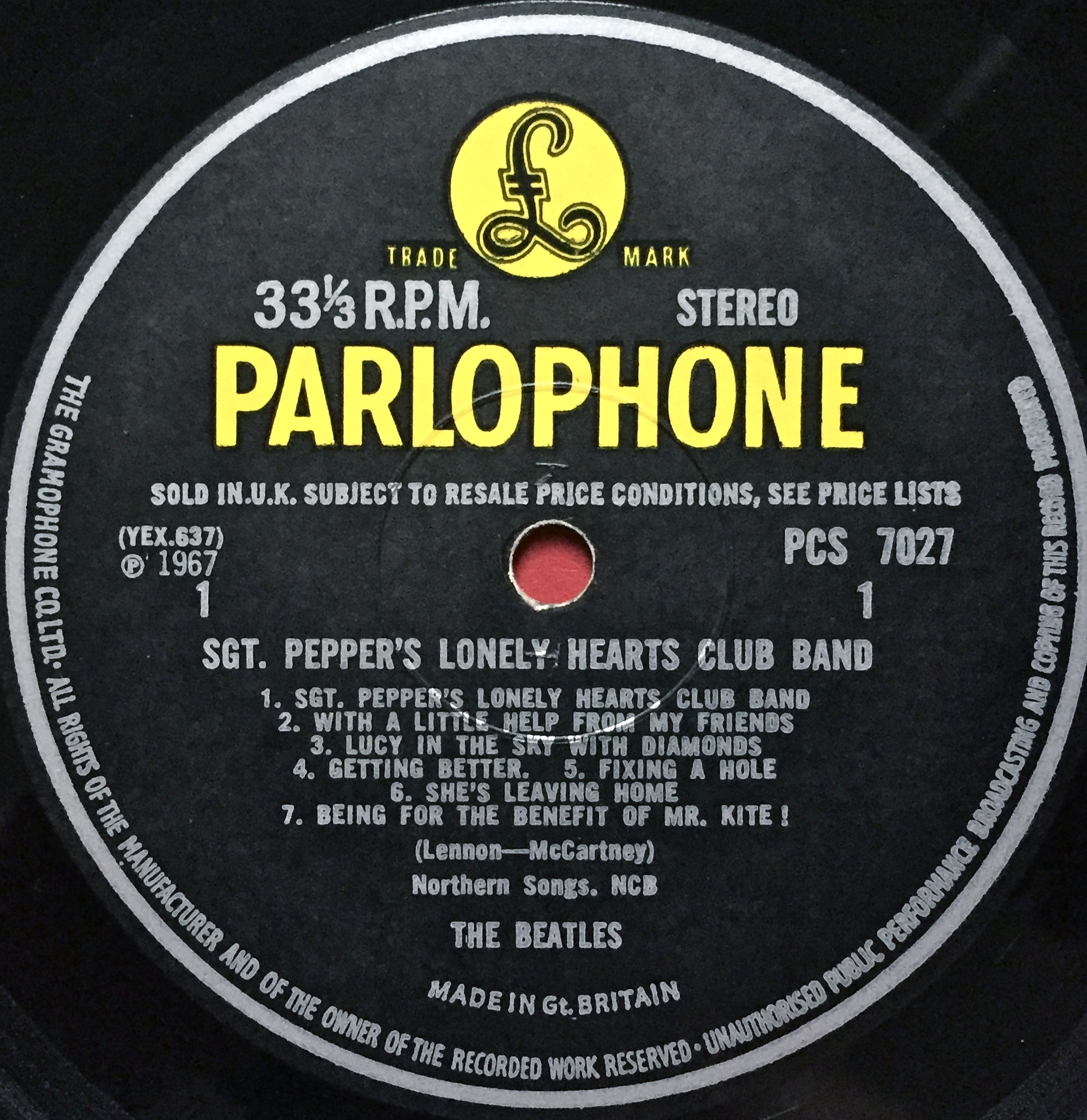 Lonely Hearts Club - Beatles Sgt. Pepper's LP THE BEATLES The Band