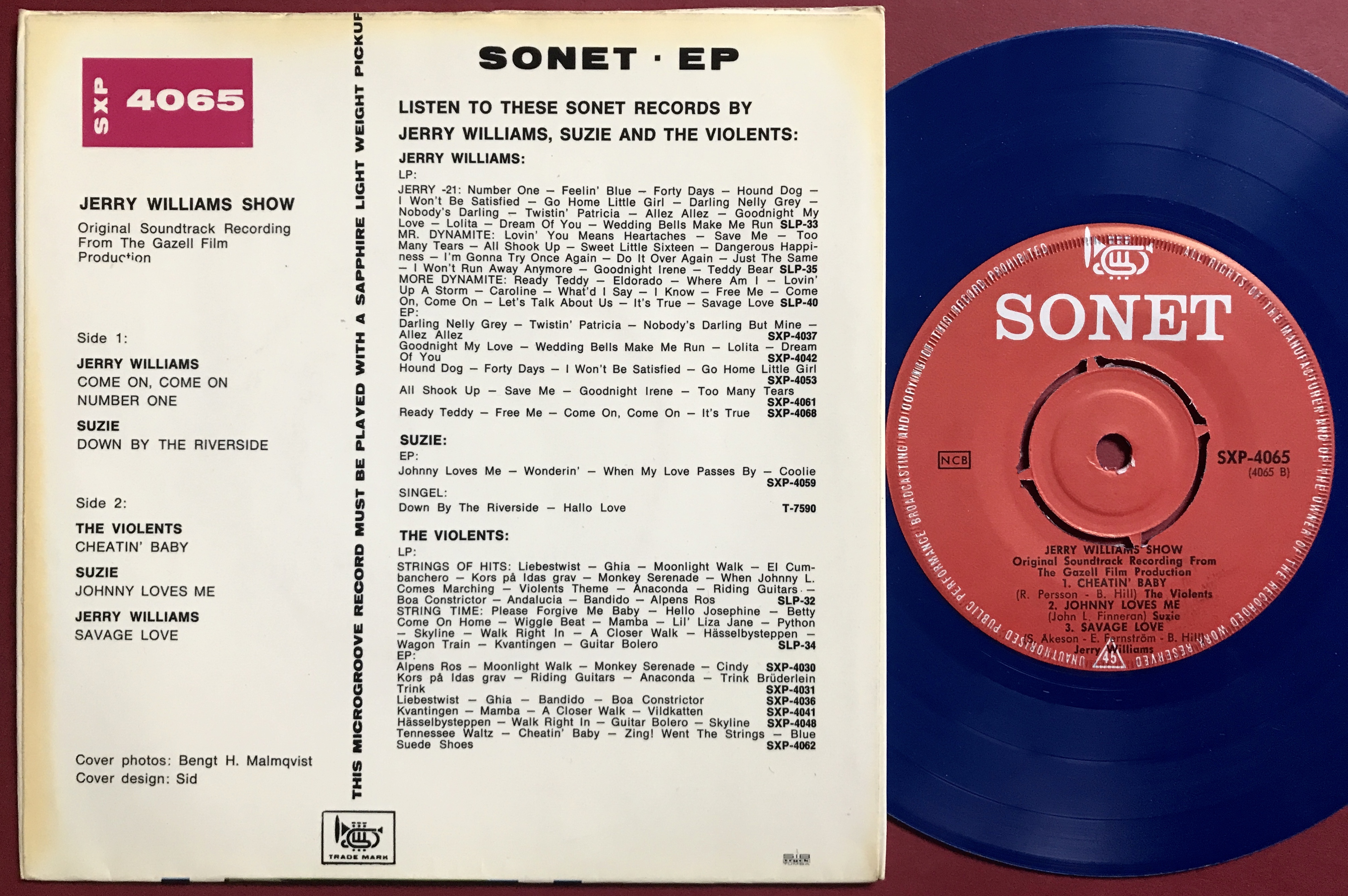 JERRY WILLIAMS - Show SUZIE & VIOLENTS Swe EP 1964 - 2