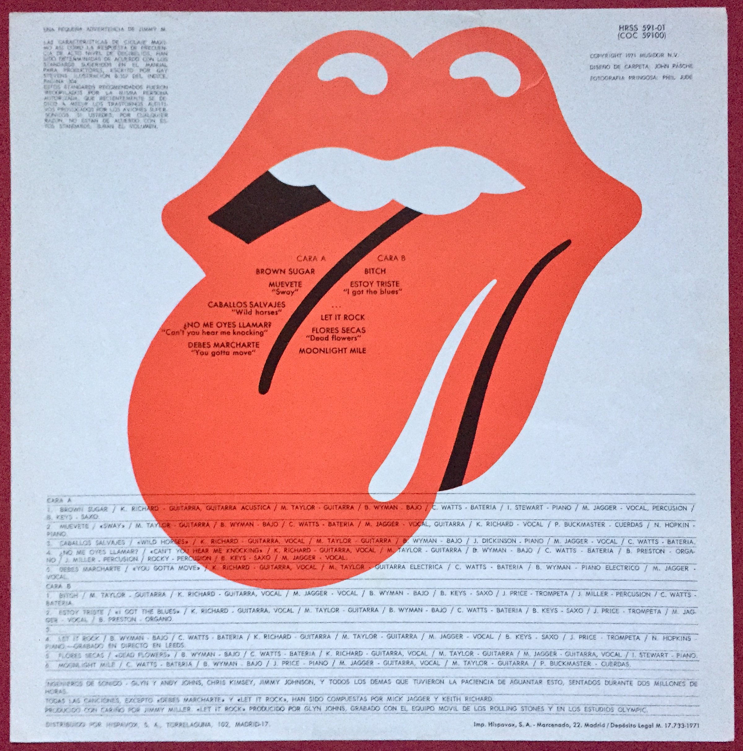 ROLLING STONES - Sticky fingers Spanish LP 1971 - 5