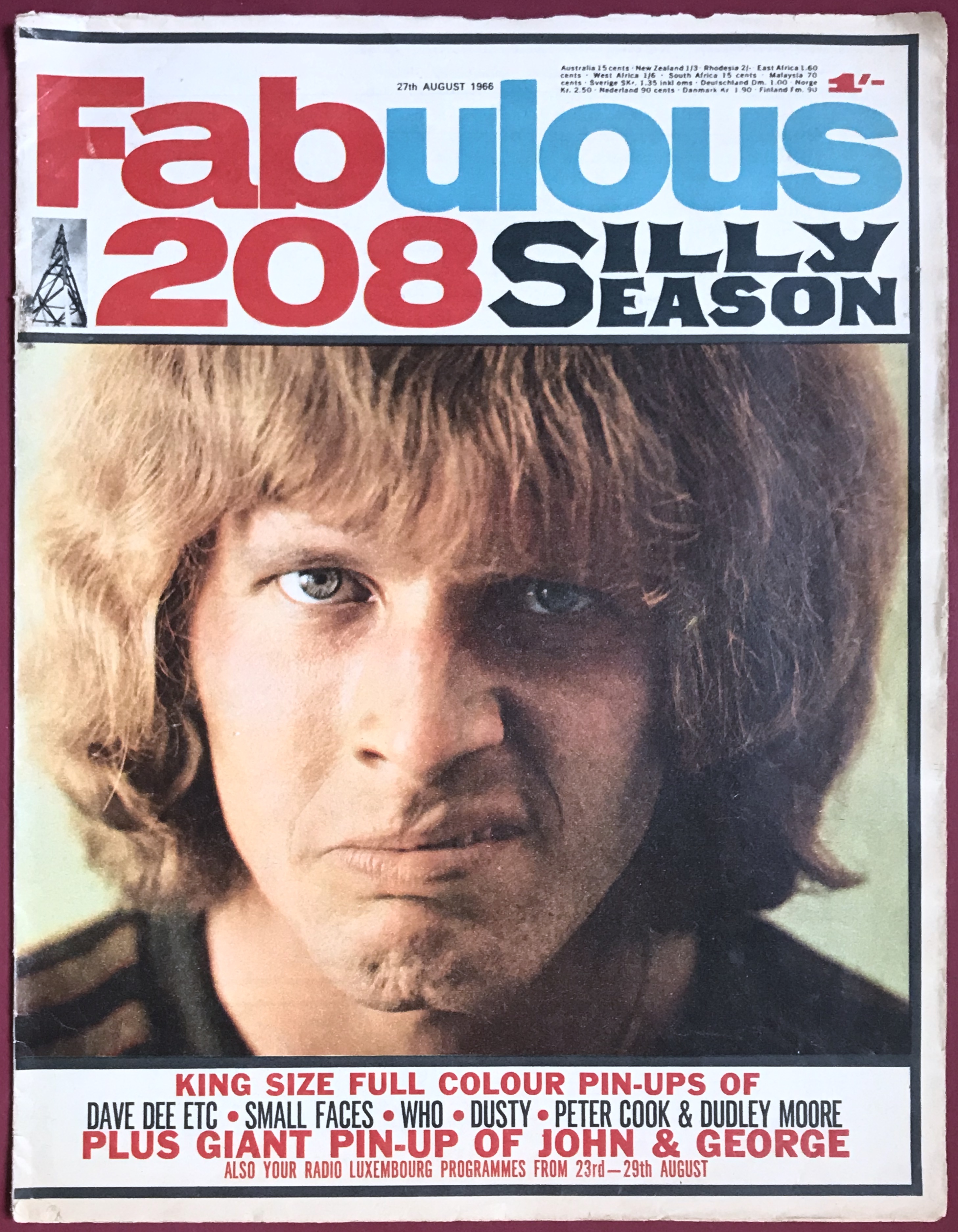 FABULOUS 208 - 27th Aug 1966 Scott Walker cover
