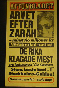 AFTONBLADET LÖPSEDEL - ZARAH LEANDER (1981)