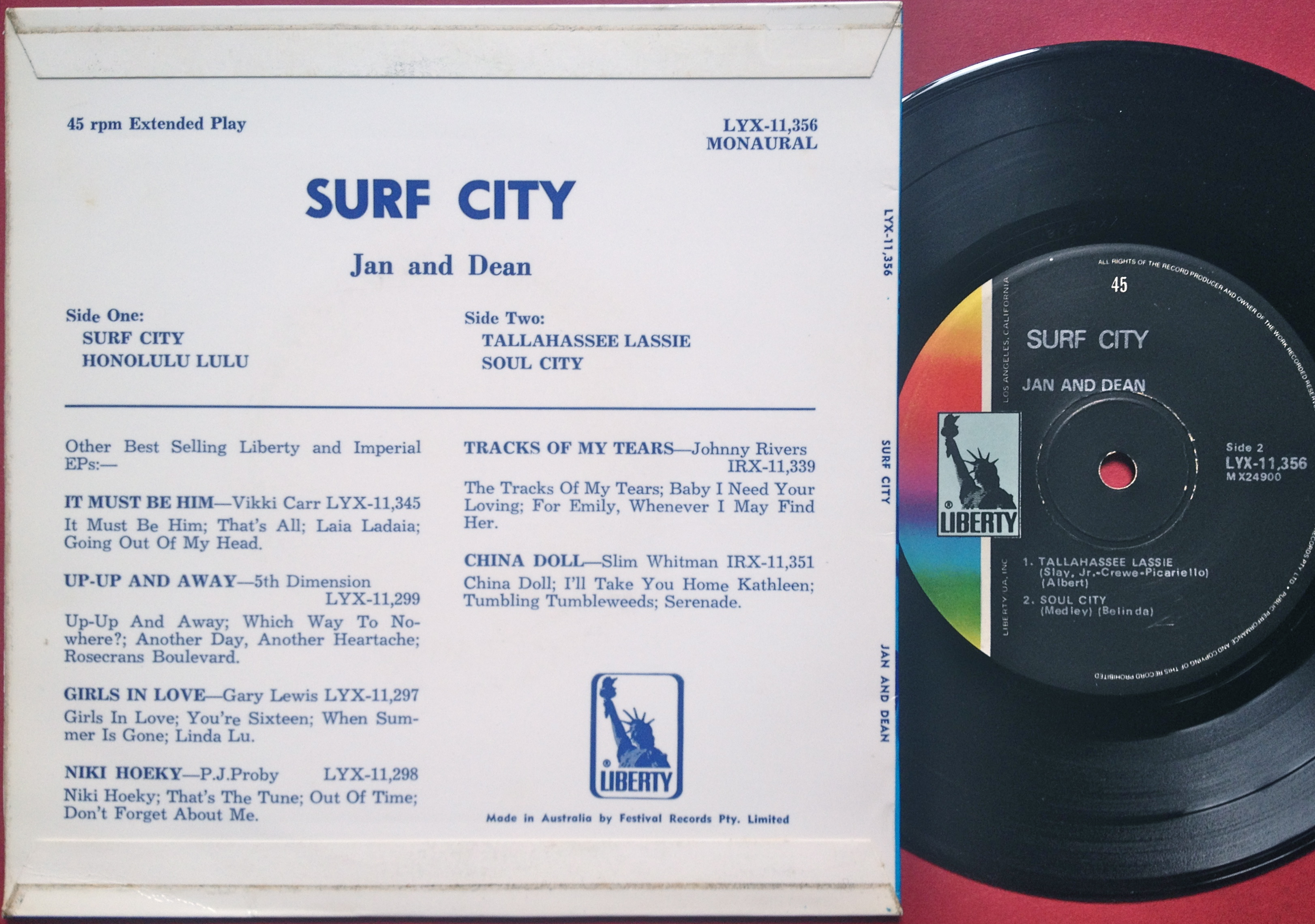 JAN & DEAN - Surf city Australien EP 1966 - 2