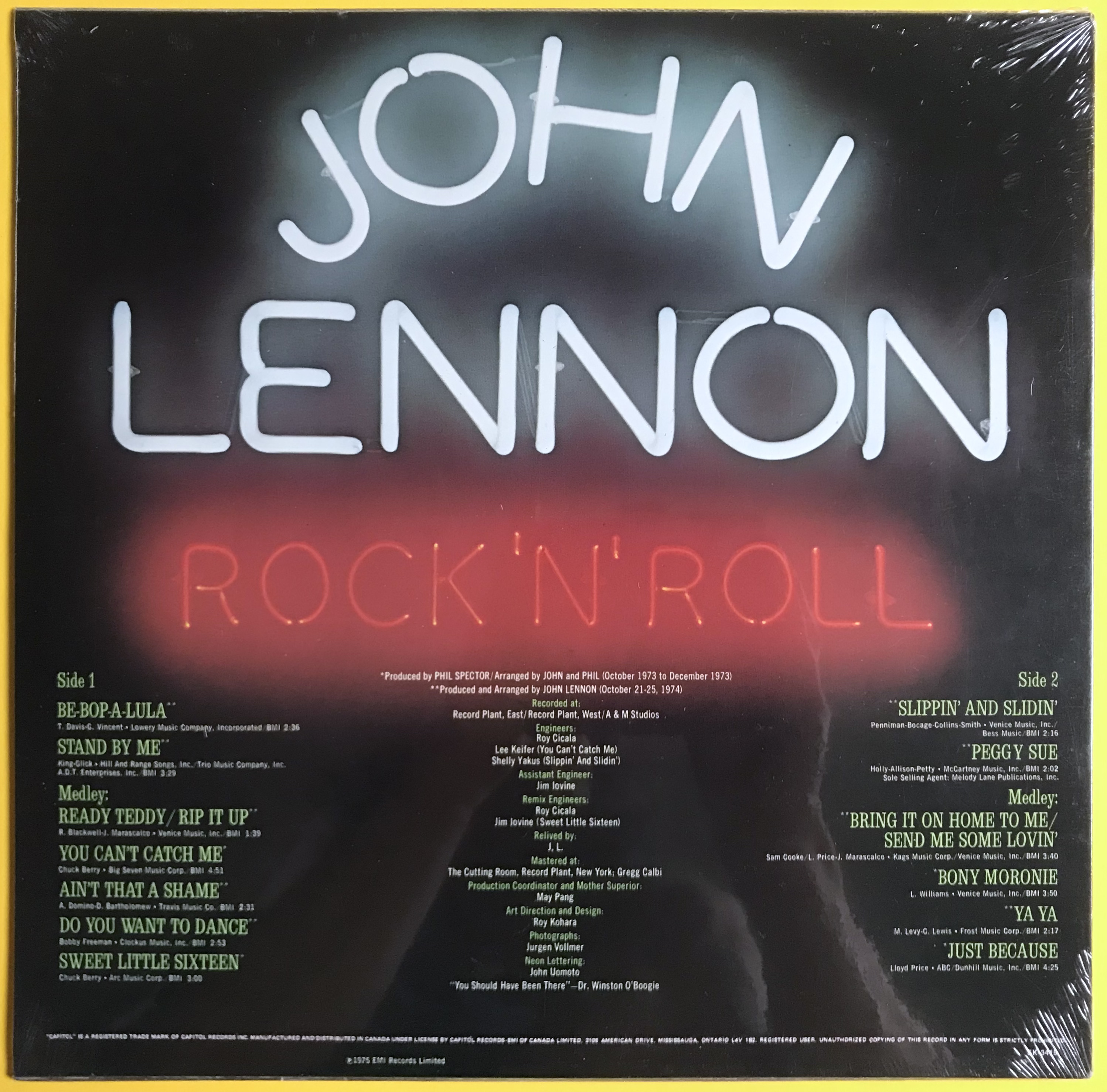 JOHN LENNON - Rock´n´roll Can-orig LP 1975 - 2