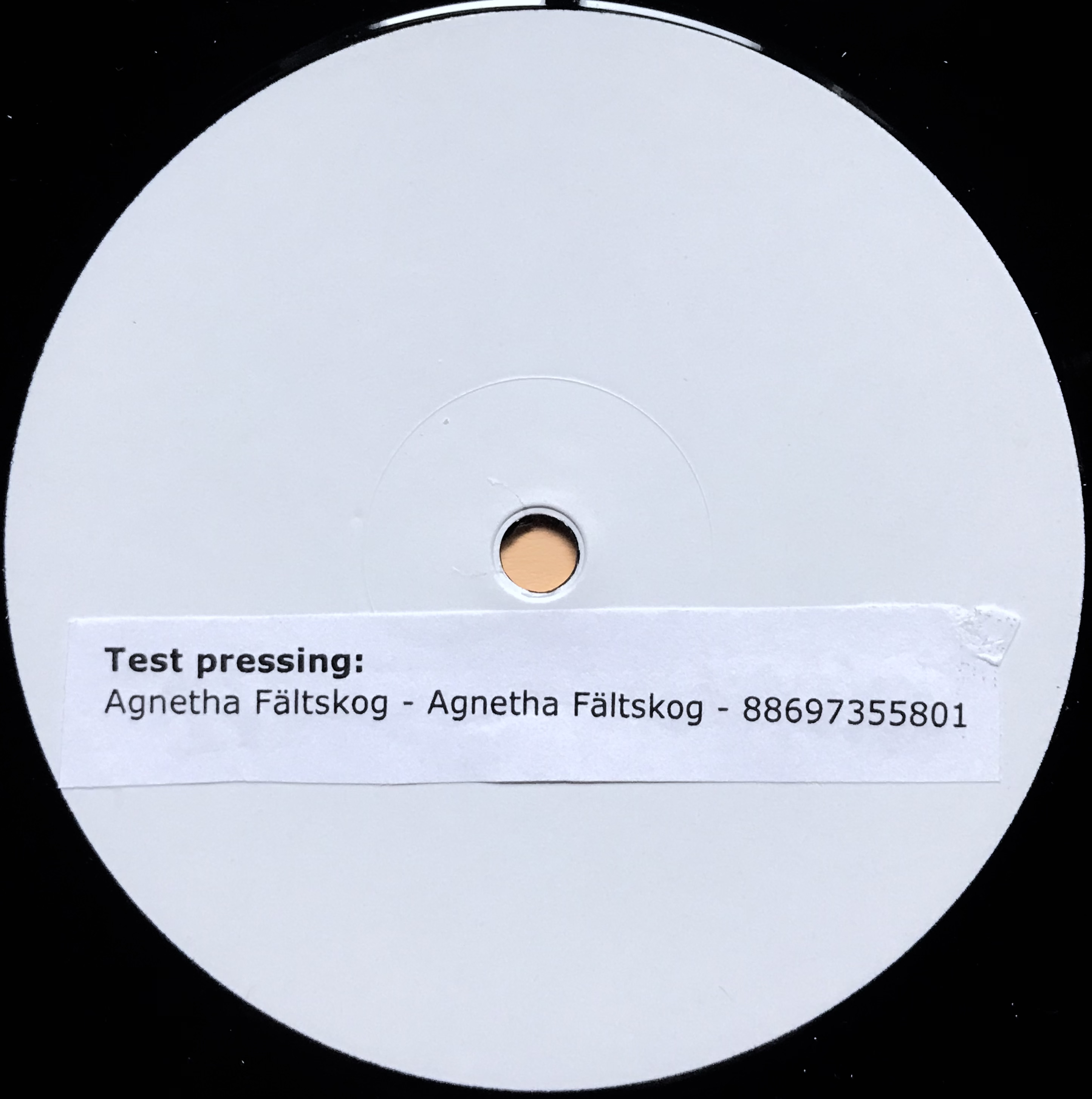 AGNETHA FÄLTSKOG - "same" Swe-orig TEST PRESSING! LP 2016