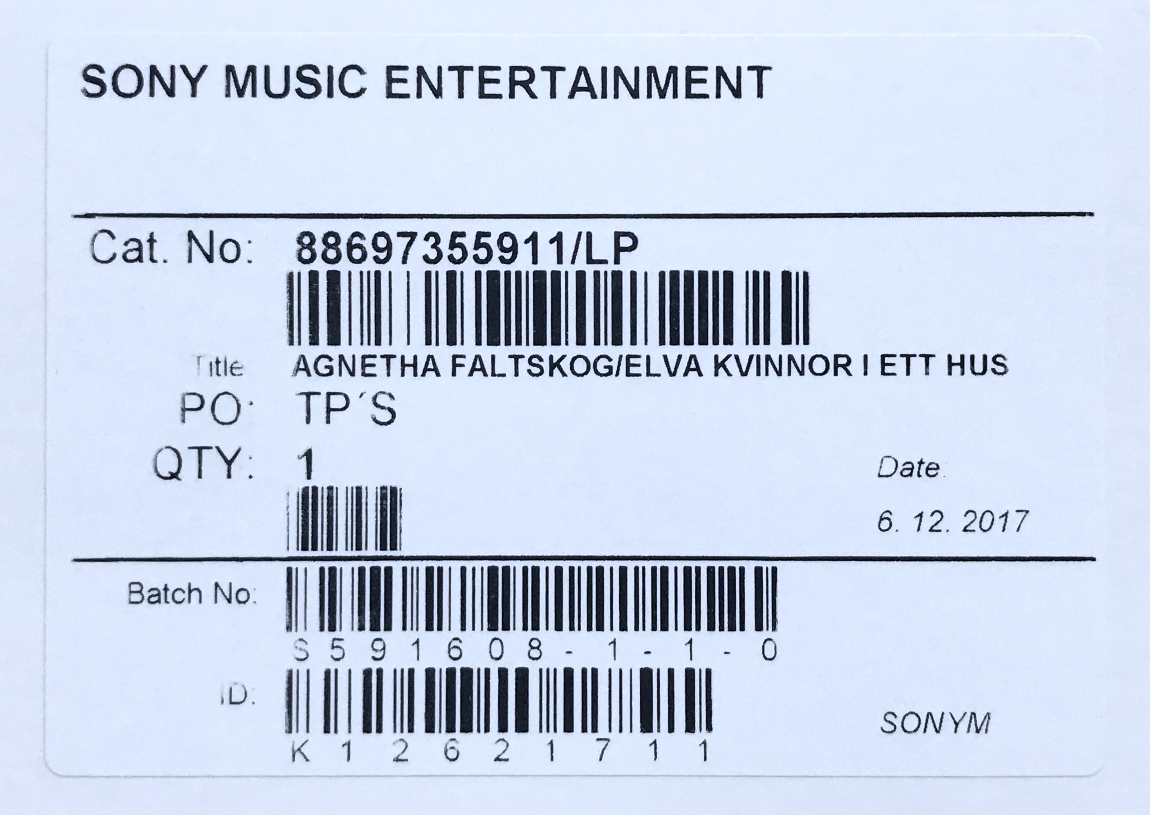 AGNETHA FÄLTSKOG - Elva kvinnor i ett hus Swe-orig TEST PRESSING! LP 2018 - 3