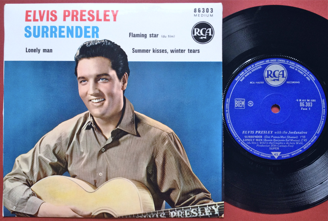 Nostalgipalatset - ELVIS PRESLEY - Surrender + 3 French EXPORT EP 1961 M-!