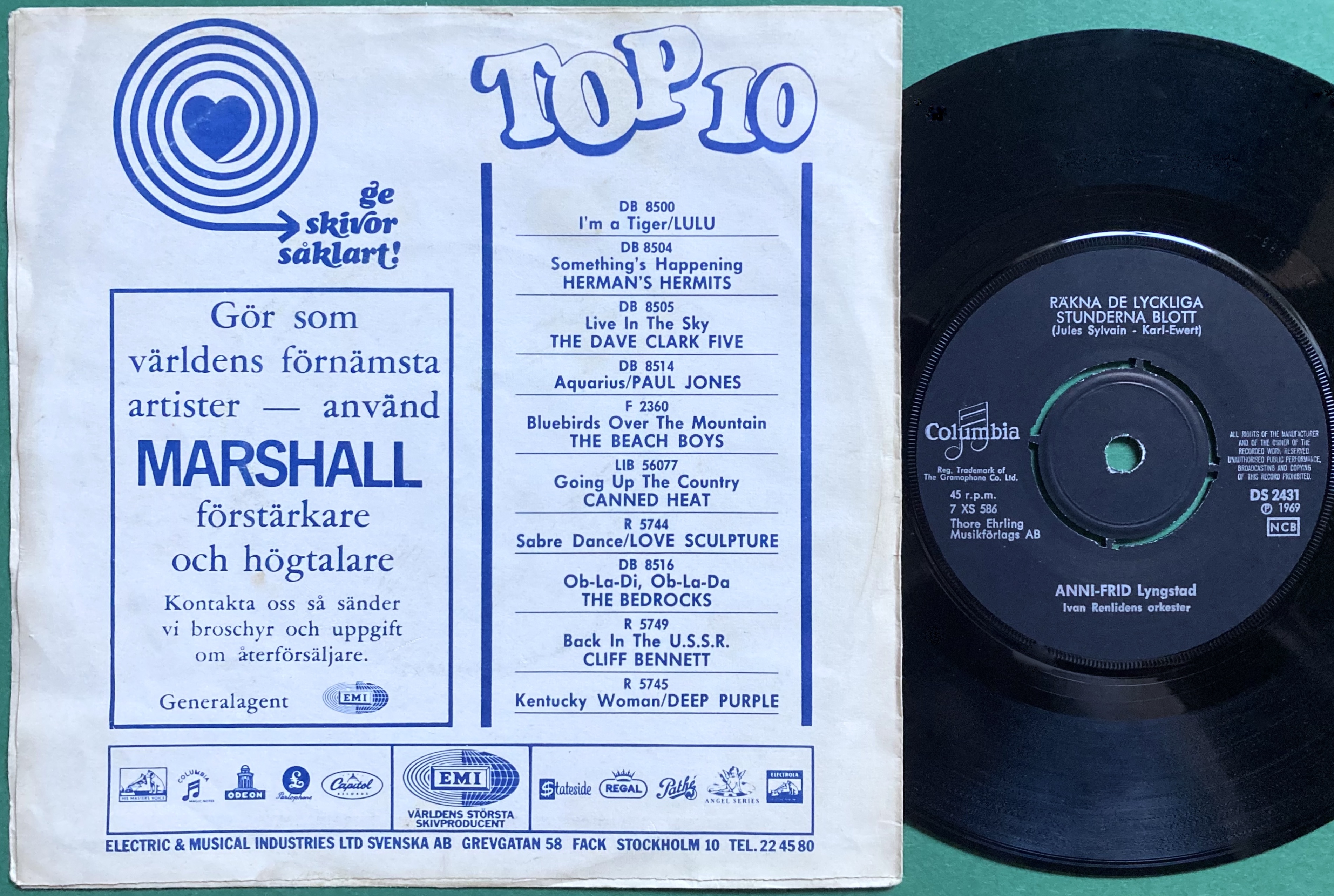 ANNI-FRID LYNGSTAD - Härlig är vår jord Swe PS 1969 - 2
