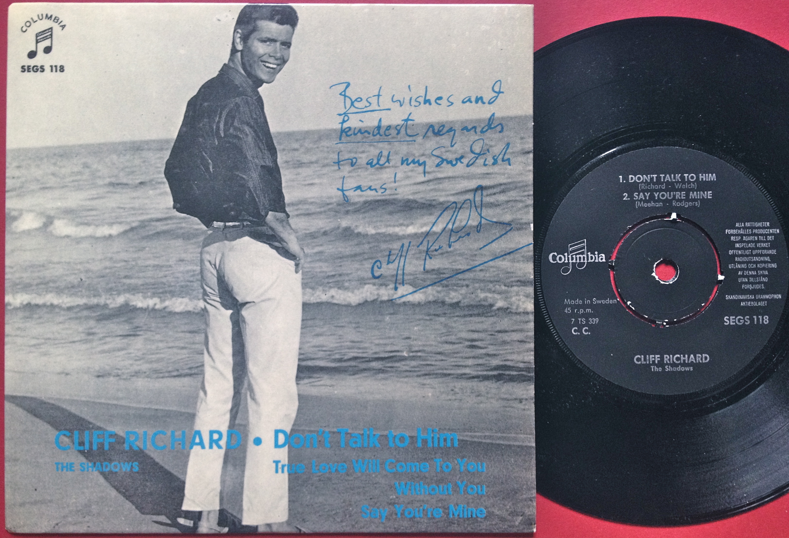 CLIFF RICHARD & SHADOWS - Don´t talk to him +3 Swe EP 1963