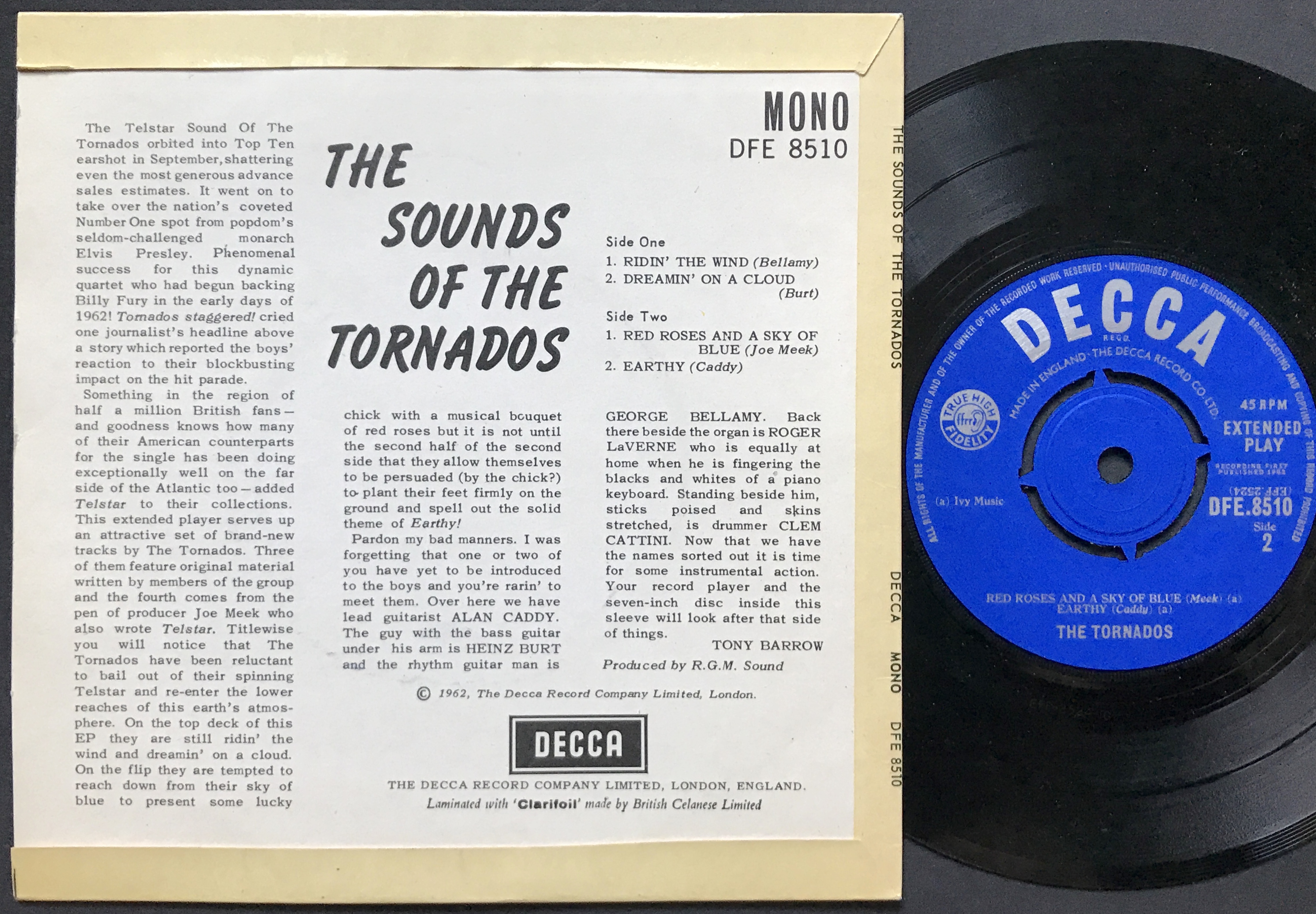 TORNADOS - The sounds of.. UK EP 1962 - 2