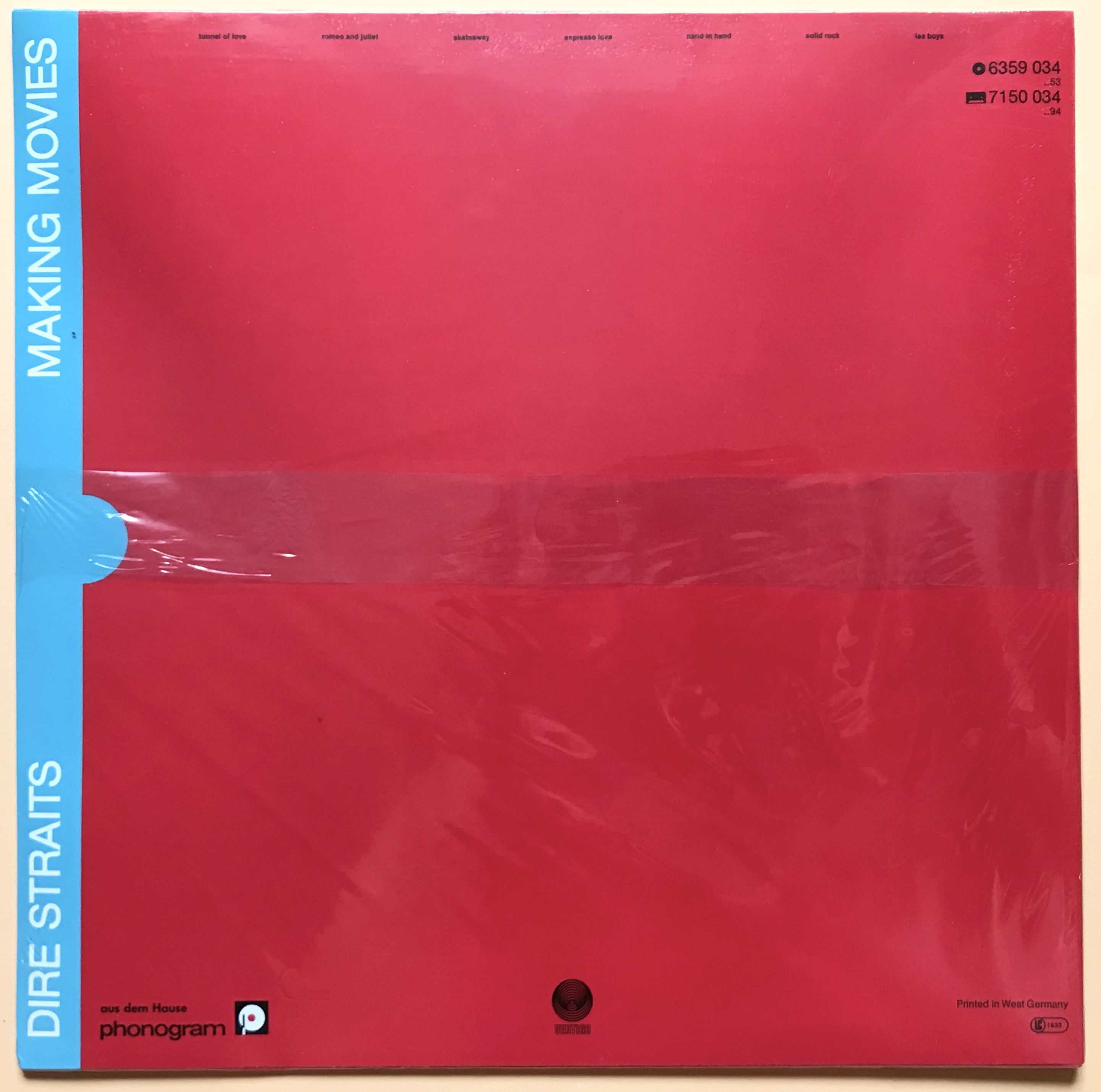 DIRE STRAITS - Making movies Tysk-orig LP 1980 OÖPPNAD! - 2