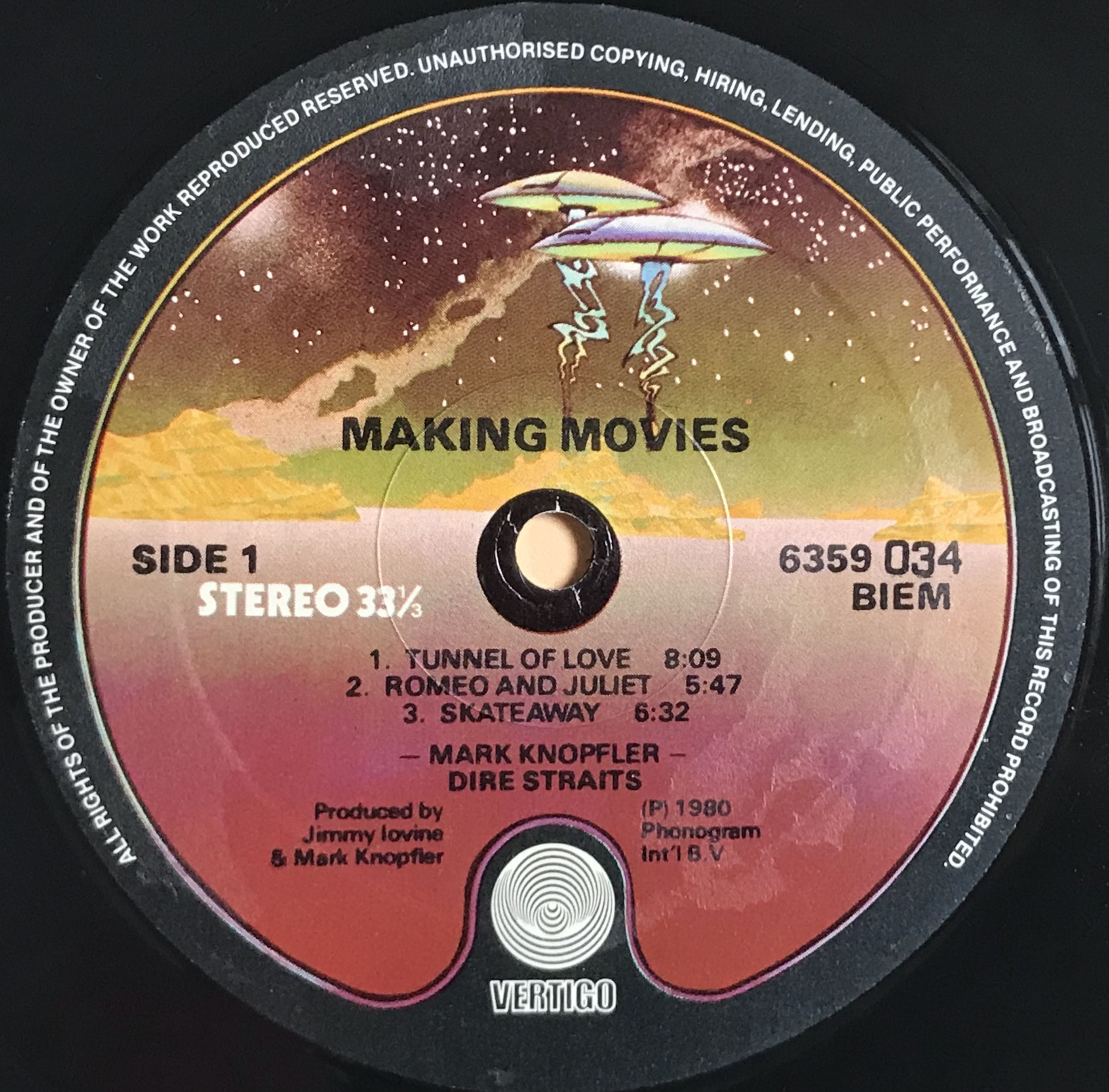 DIRE STRAITS - Making movies Israel-orig LP 1980 - 3