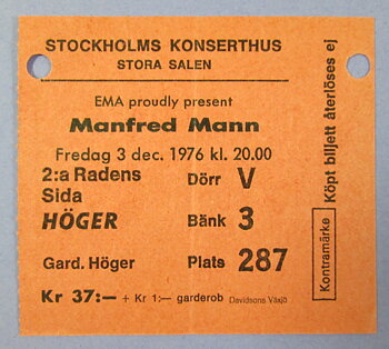 MANFRED MANN - Stockholm 1976