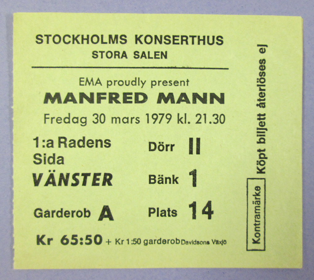 MANFRED MANN - Stockholm 1979