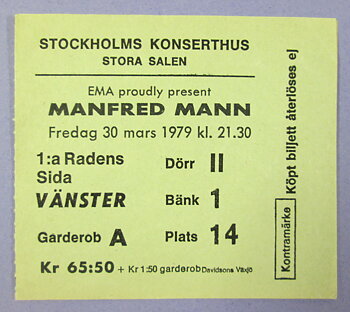 MANFRED MANN - Stockholm 1979