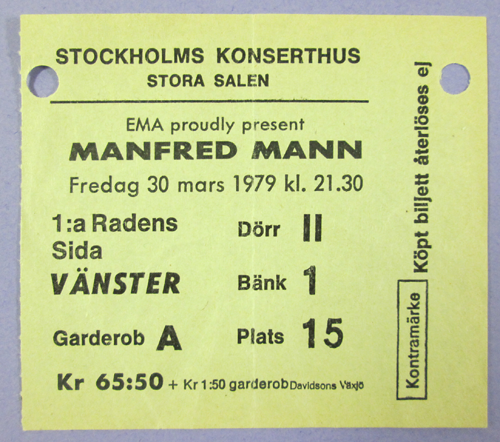 MANFRED MANN - Stockholm 1979