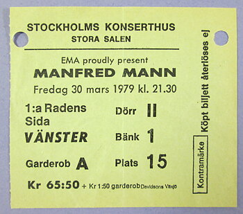 MANFRED MANN - Stockholm 1979