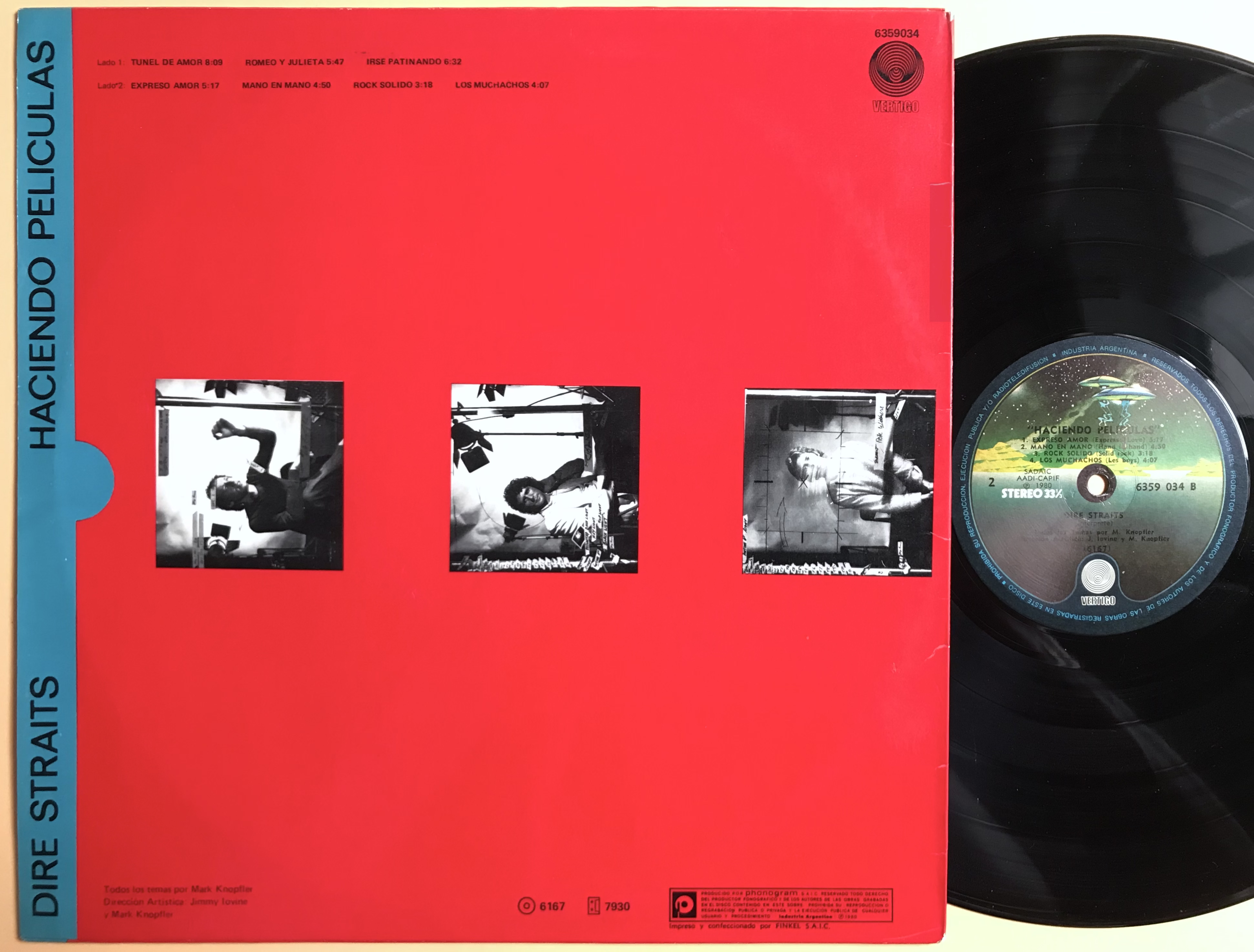 DIRE STRAITS - "Haciendo películas" Argentina-orig LP 1980 - 2
