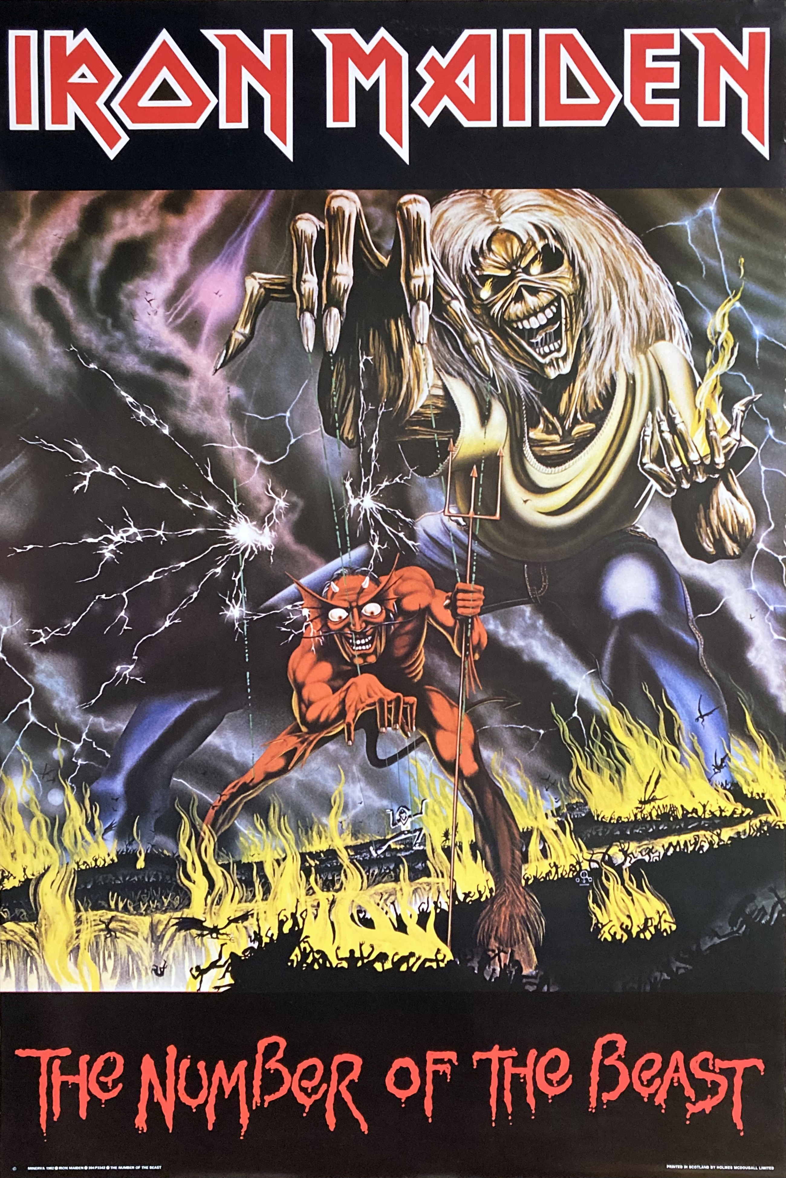 IRON MAIDEN - The Number Of The Beast (1982) Affisch - 2