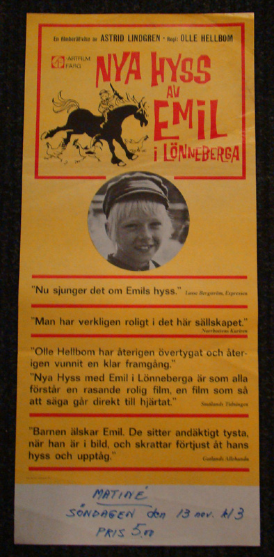 NYA HYSS AV EMIL I LÖNNEBERGA (1975)
