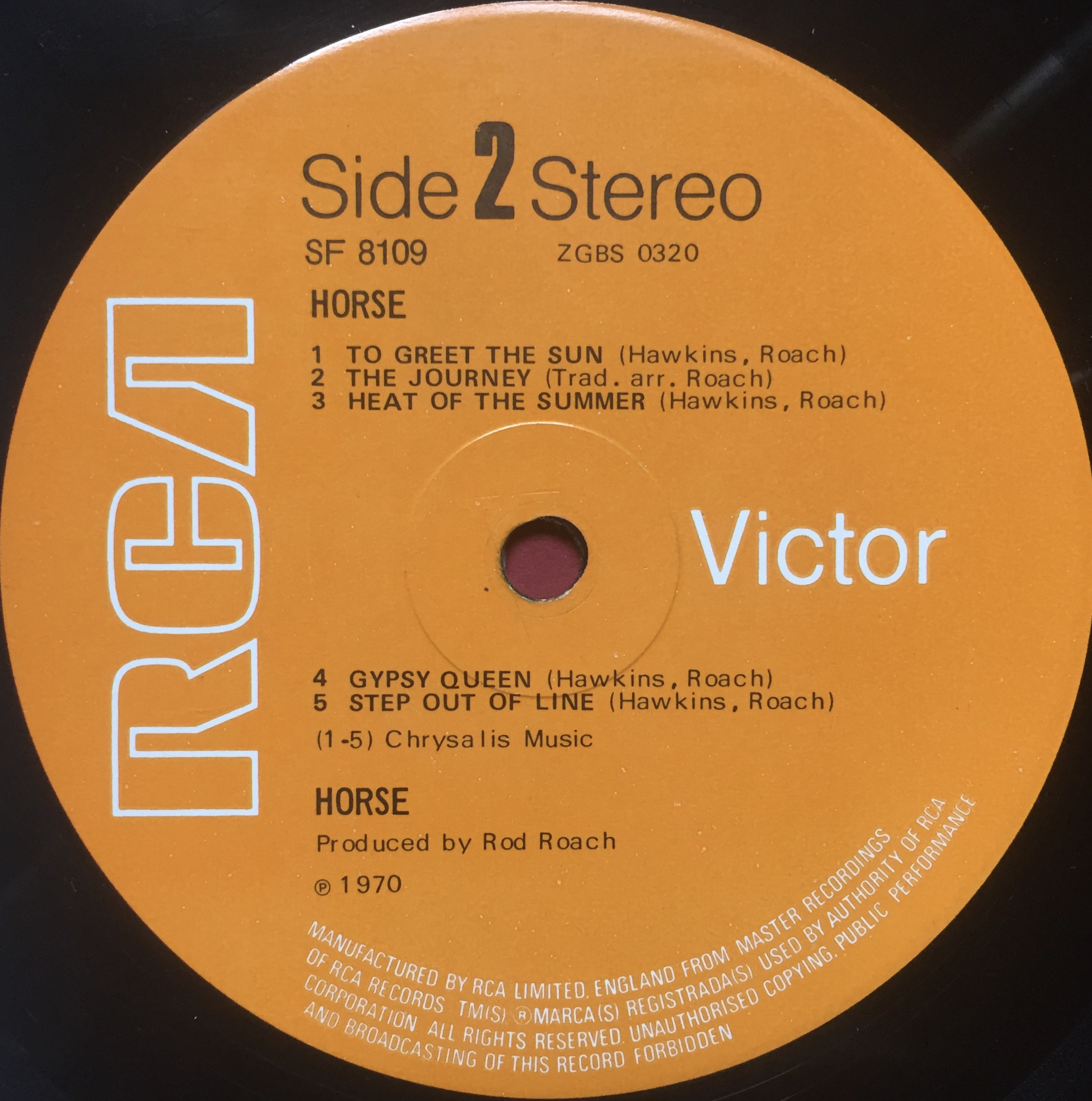 HORSE - "same" UK-orig LP 1970 - 4