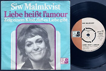 SIW MALMKVIST - Liebe heisst l´amour TURKISK PS 1974
