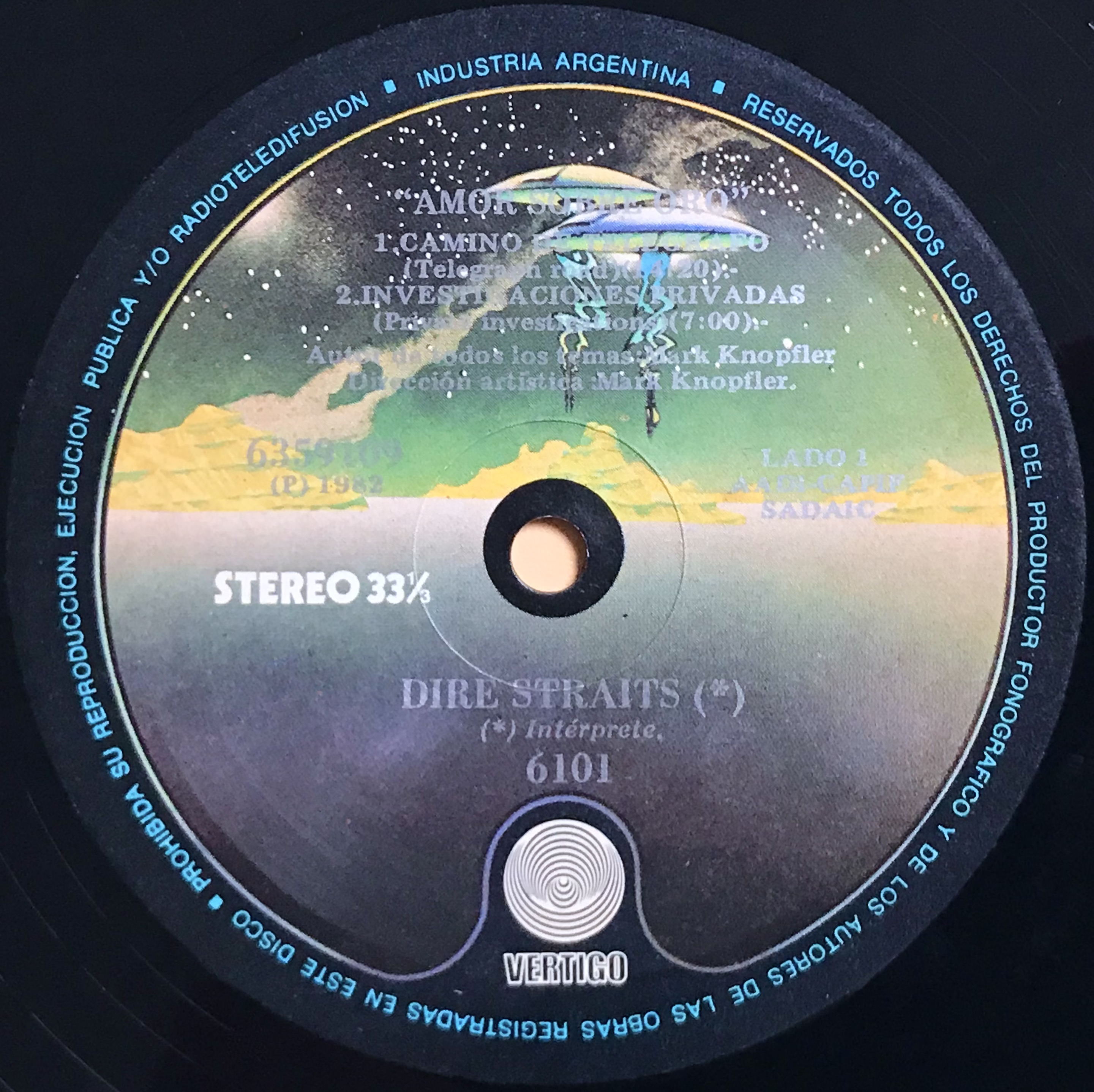 DIRE STRAITS - "Amor sobre oro" Argentina-orig LP 1982 - 3