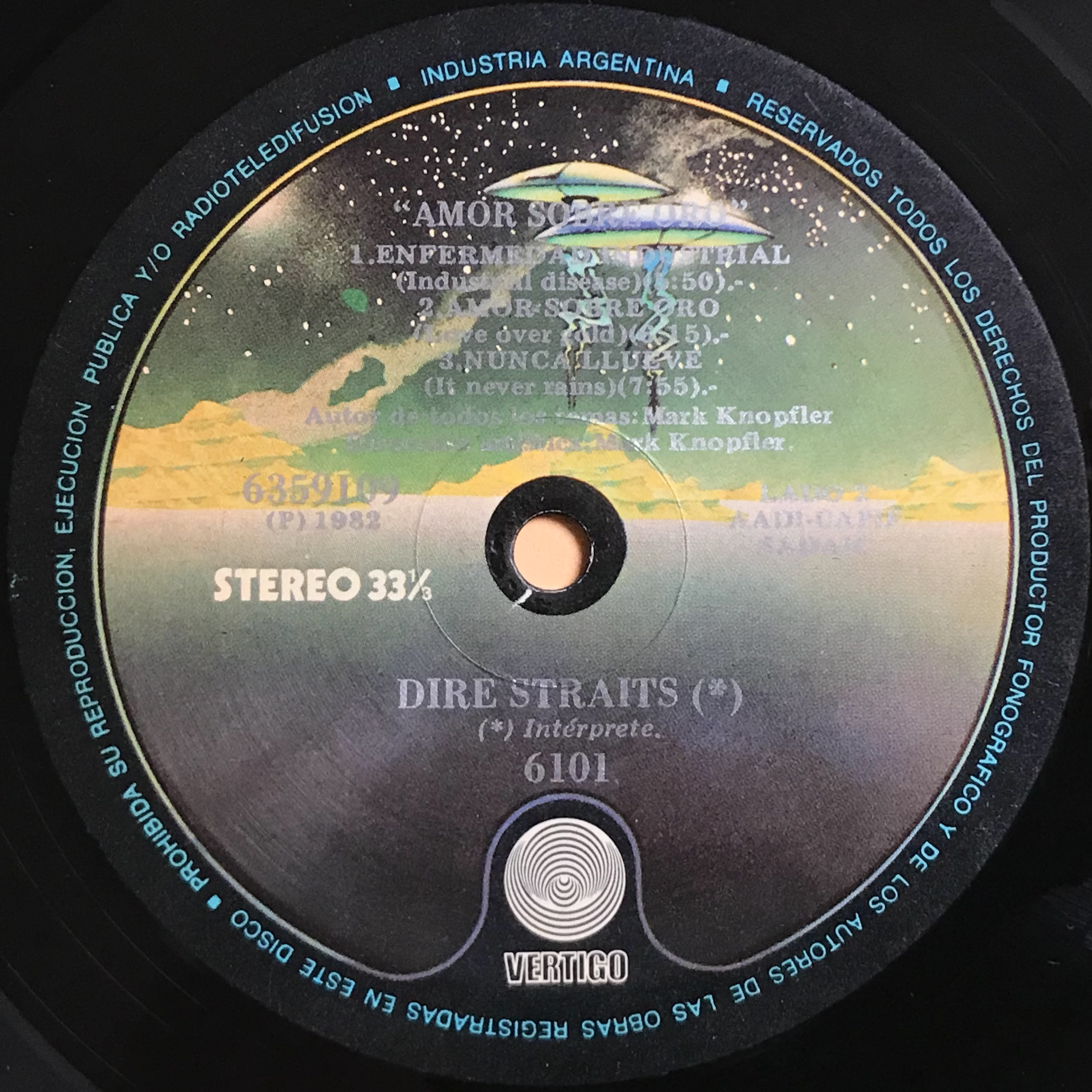 DIRE STRAITS - "Amor sobre oro" Argentina-orig LP 1982 - 4