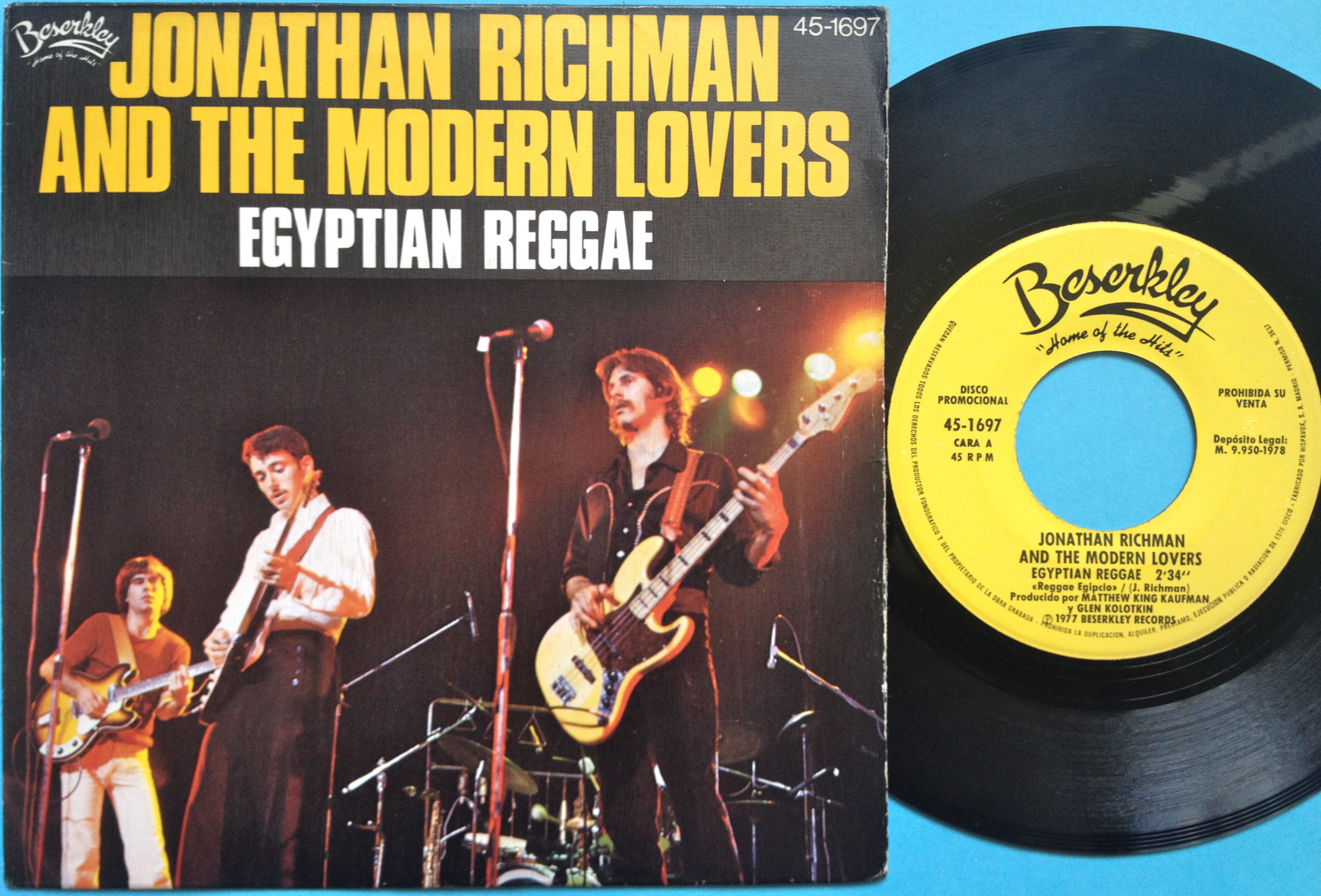 JONATHAN RICHMAN & MODERN LOVERS - Egyptian reggae SPAIN PROMO PS 1978