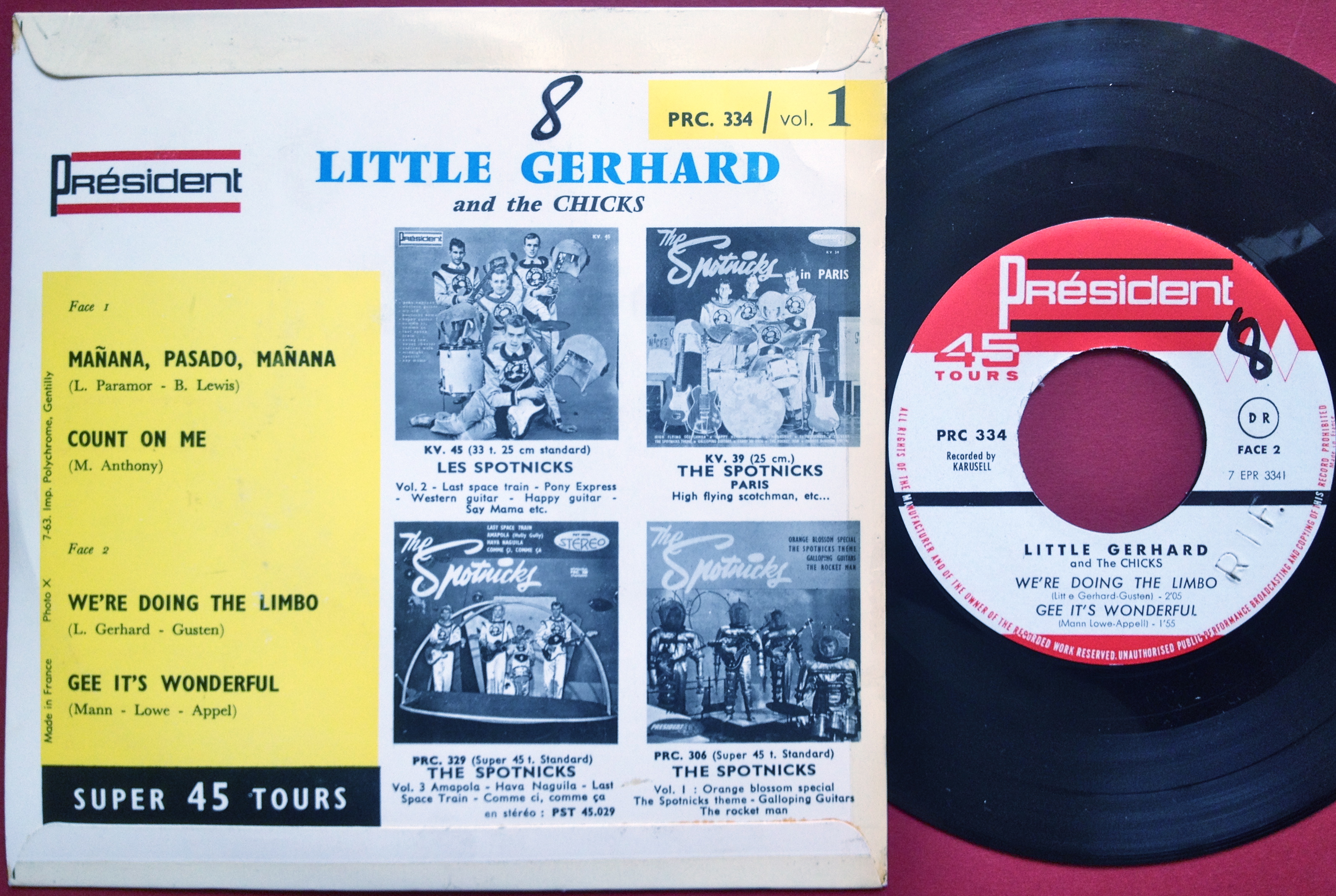 LITTLE GERHARD - Manana pasado manana +3 FRANSK(!) EP 1961 - 2