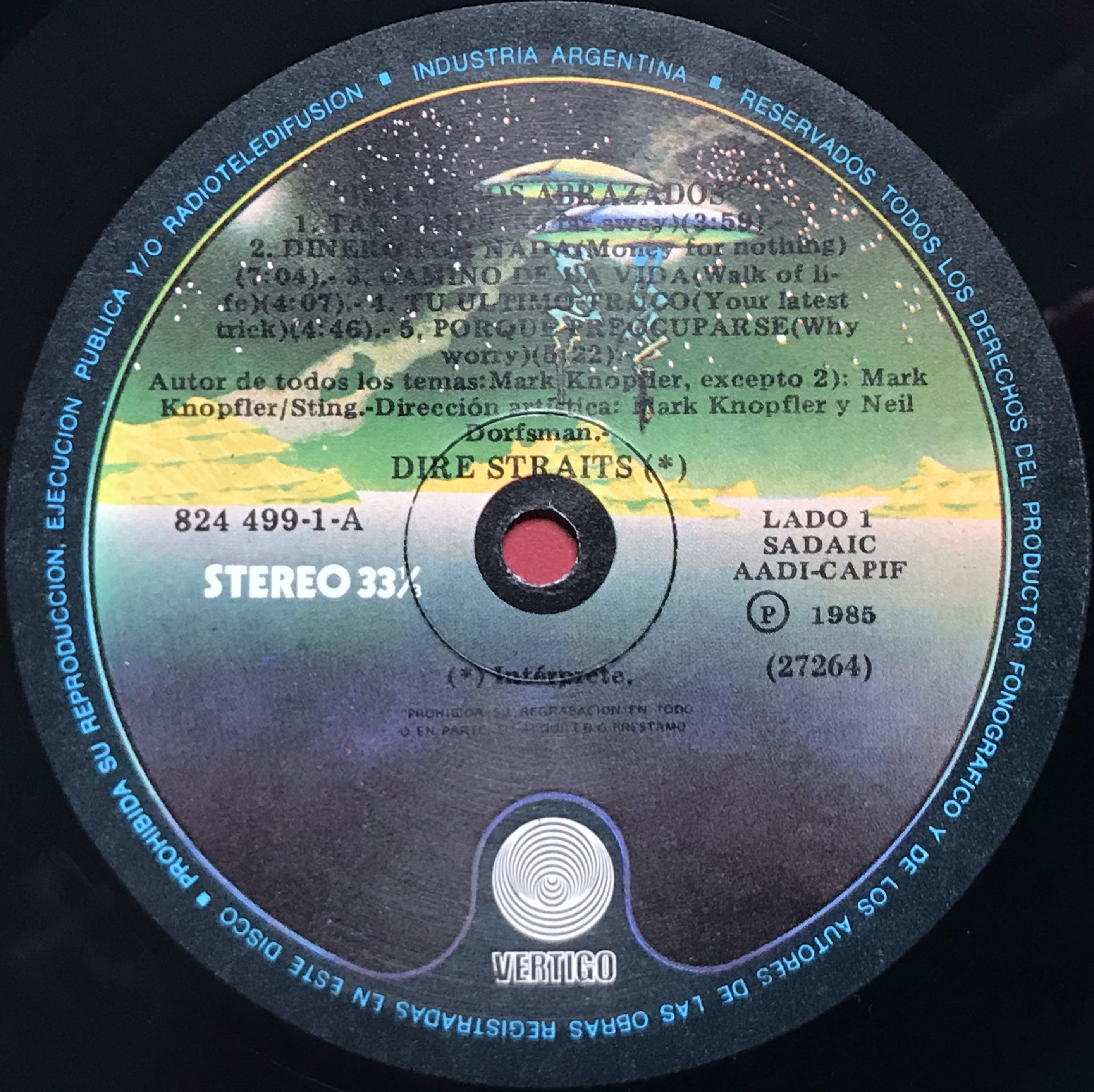 DIRE STRAITS - Brothers in arms Argentina orig LP 1985 - 3