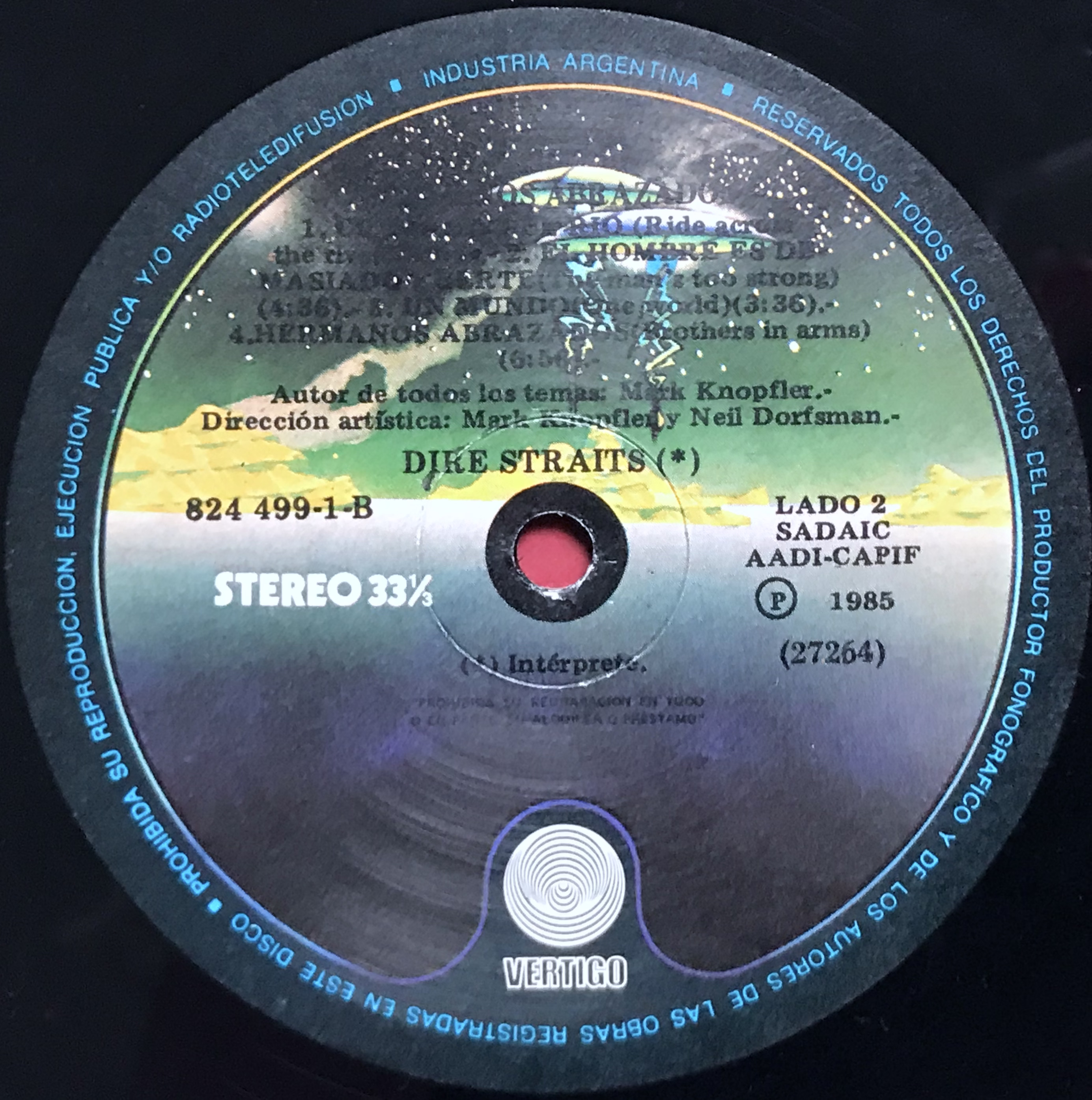 DIRE STRAITS - Brothers in arms Argentina orig LP 1985 - 4