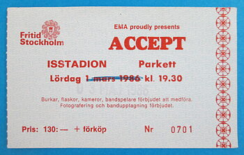 ACCEPT - Stockholm 1986