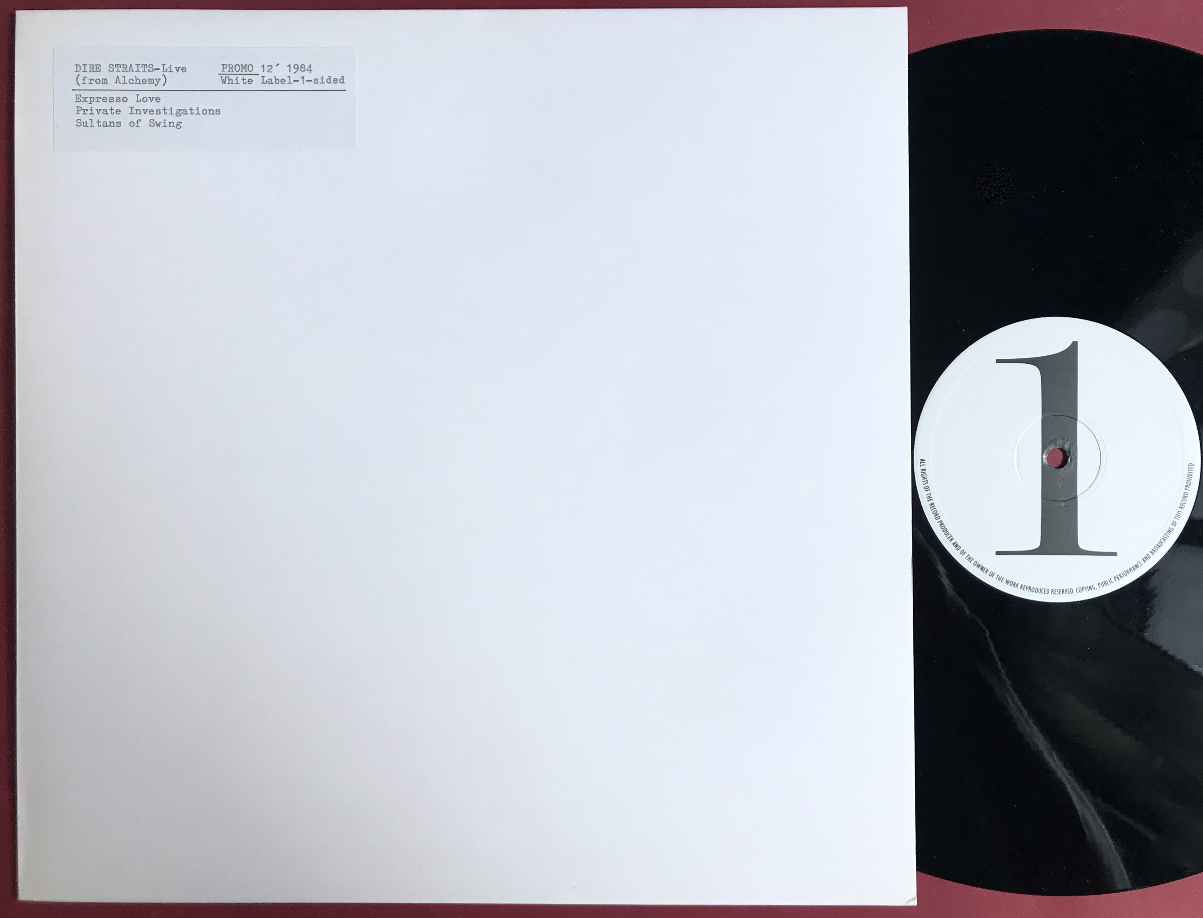 DIRE STRAITS - UK-orig Expresso love + 2 TESTPRESS LP 1984 - 2
