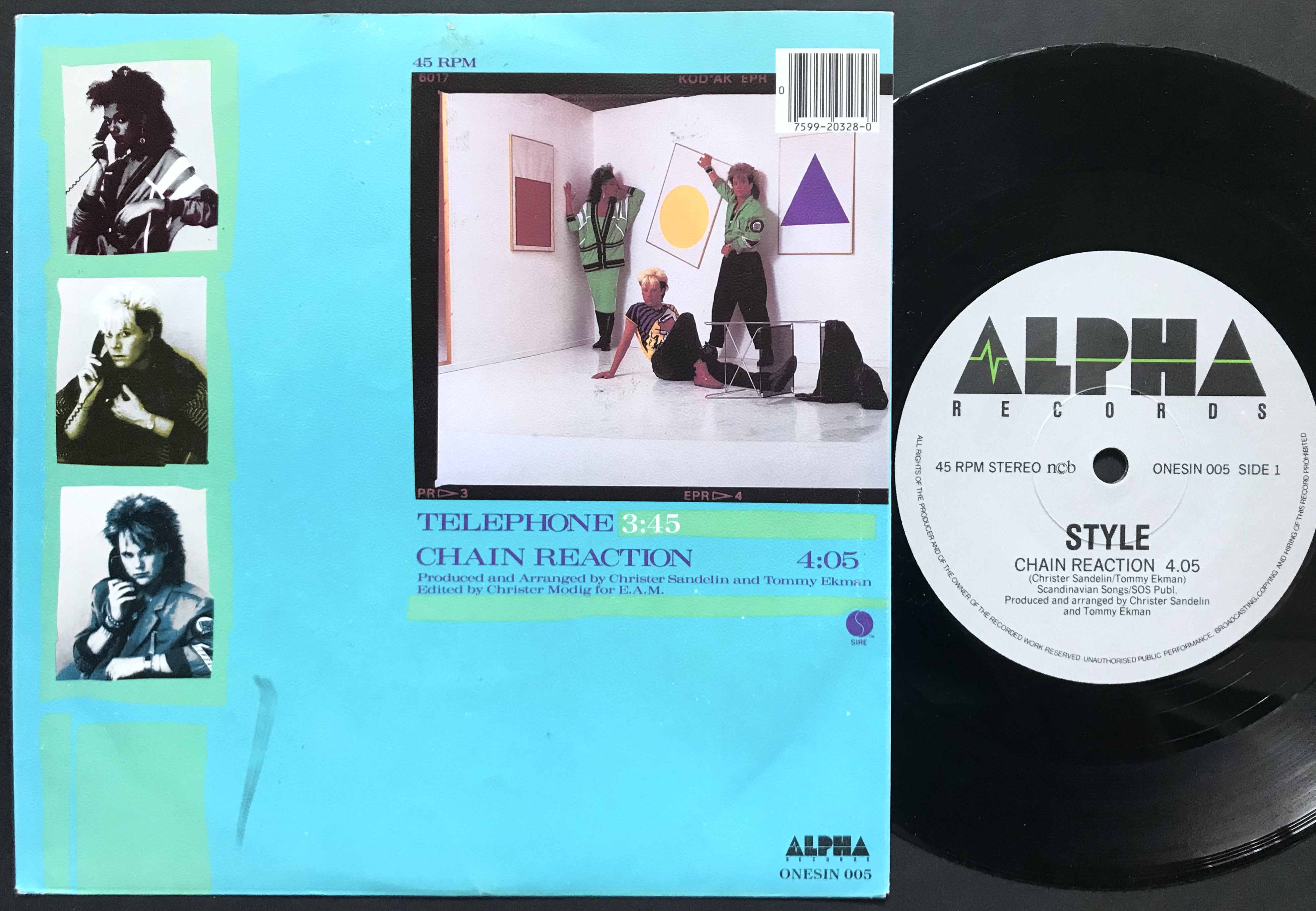 STYLE - Telephone SIGNERAD 7" singel 1985 - 3