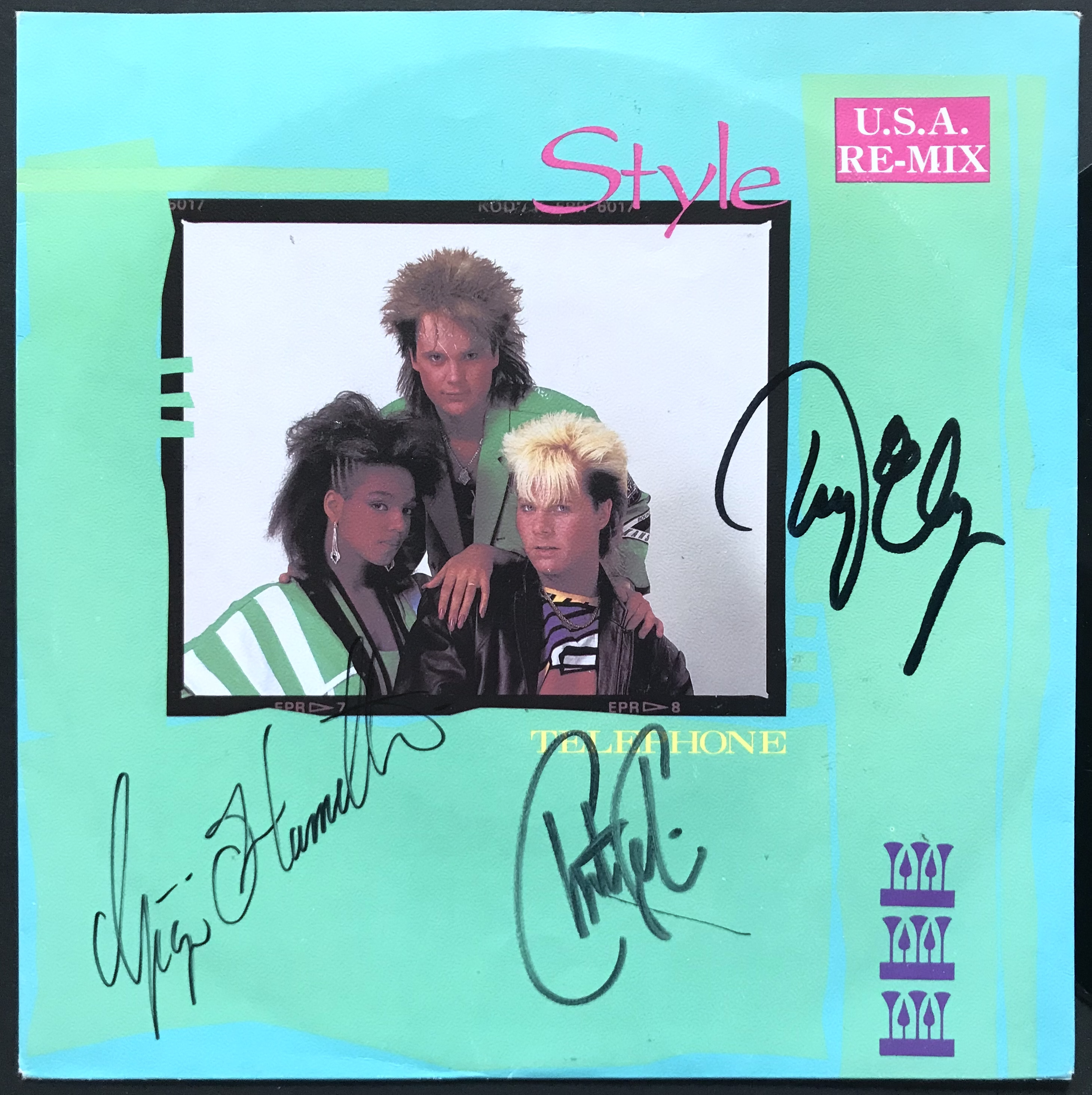 STYLE - Telephone SIGNERAD 7" singel 1985 - 2