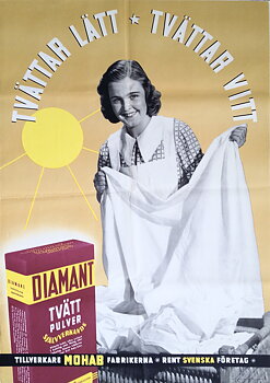 DIAMANT TVÄTT PULVER - Tvättar lätt - tvättar vitt (1940)