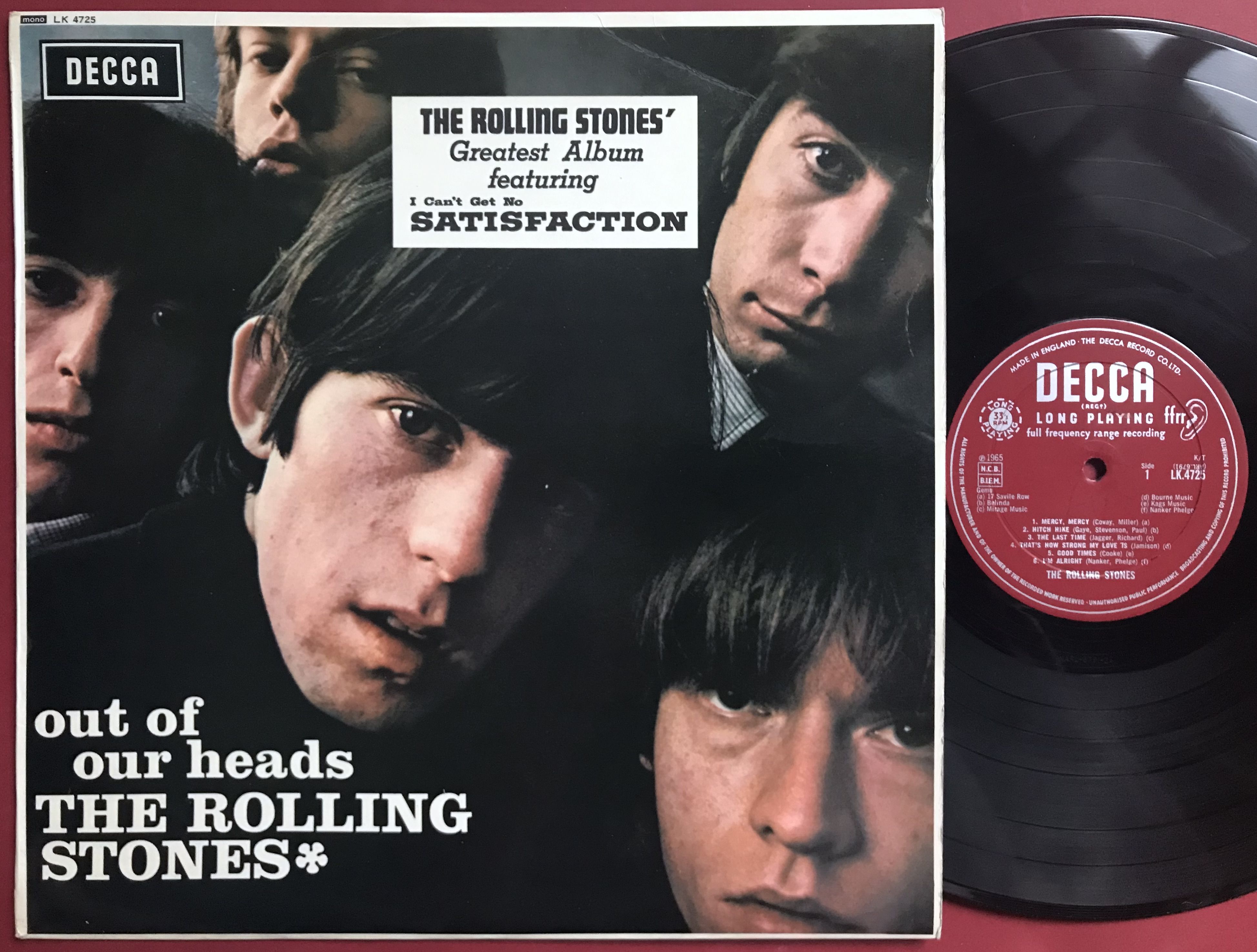 ROLLING STONES - Out of our heads UK-orig Mono EXPORT LP 1965