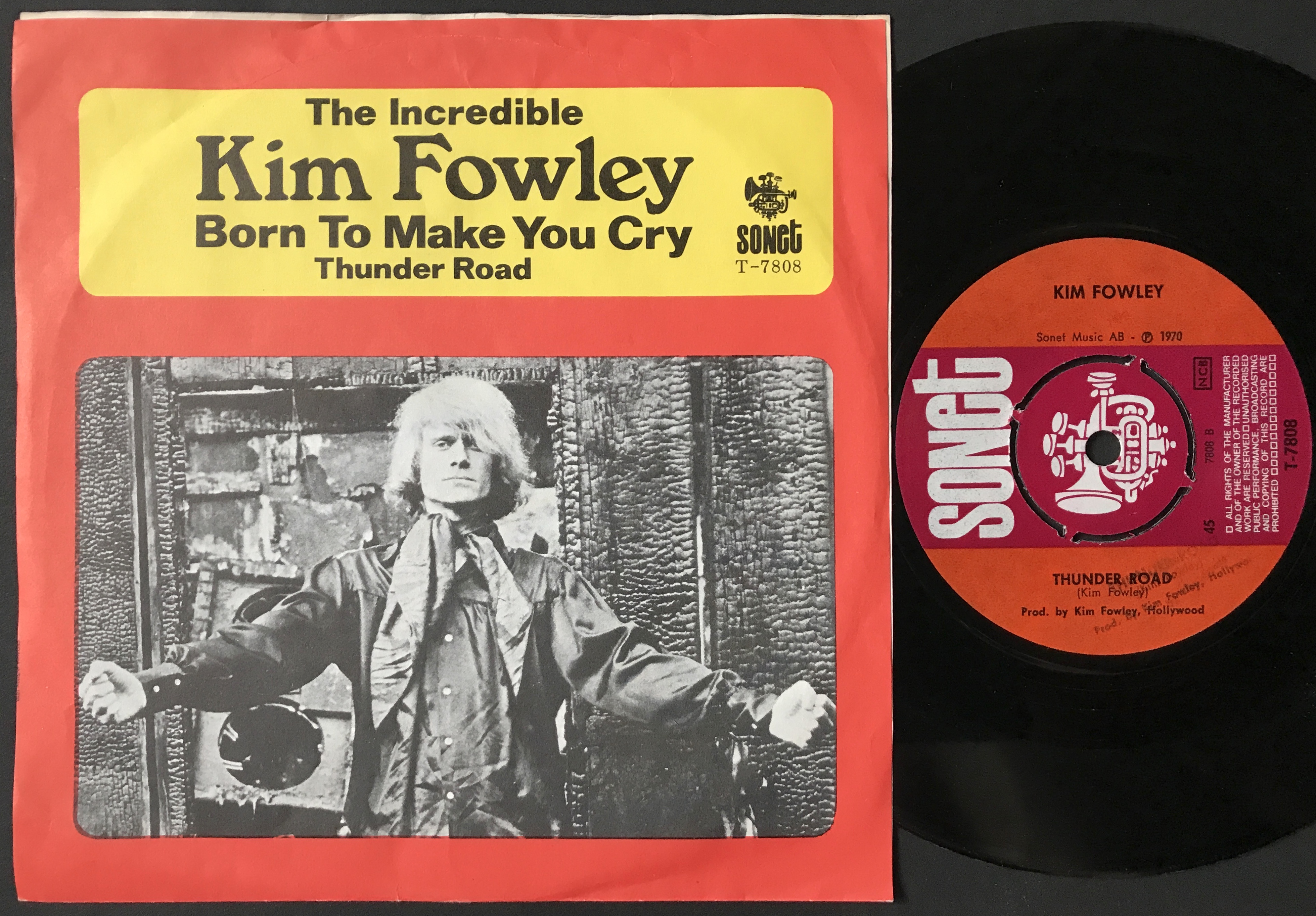 KIM FOWLEY - Born to make you cry Swe PS 1970 - 2