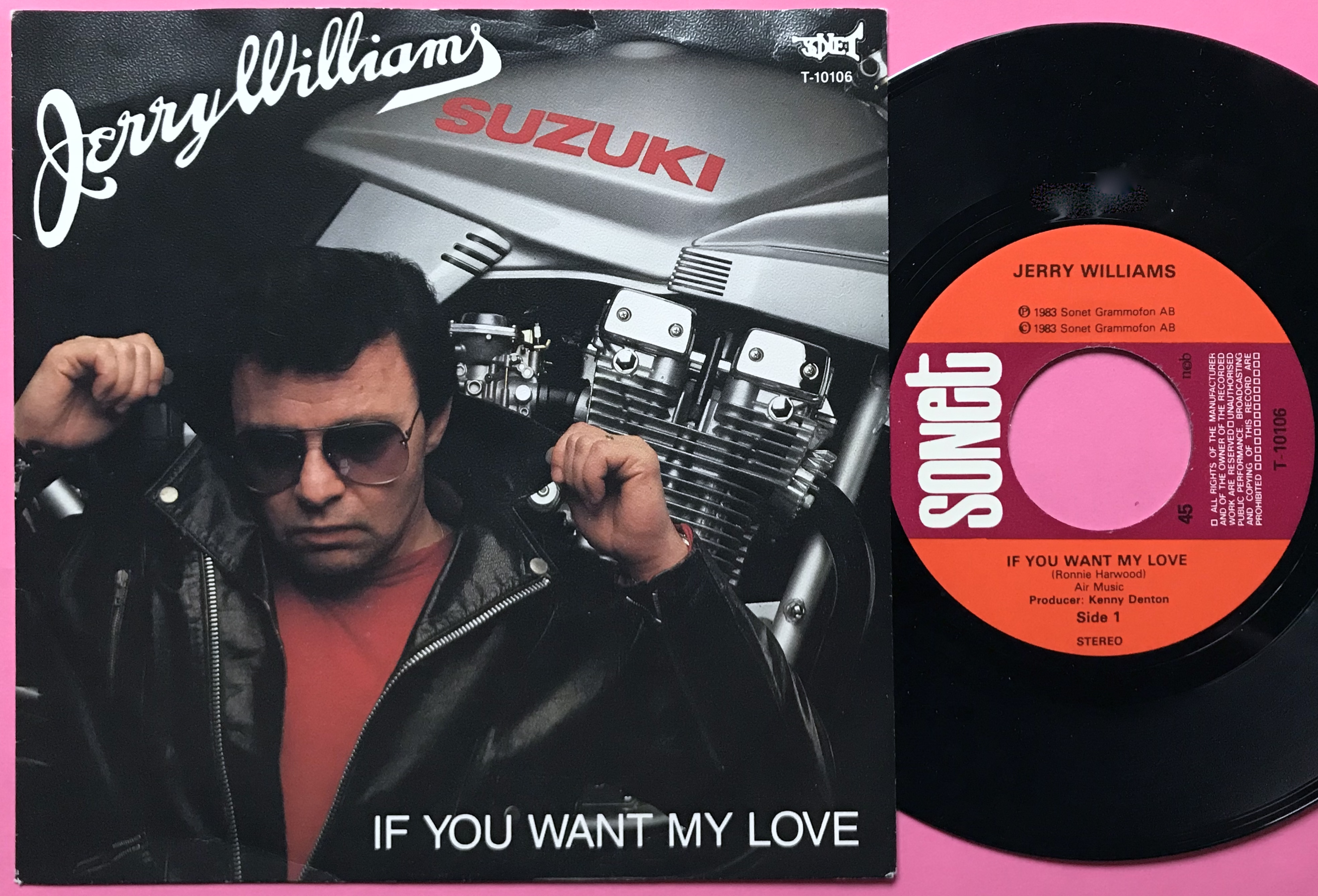 JERRY WILLIAMS - If you want my love SIGNED PS 45 1983