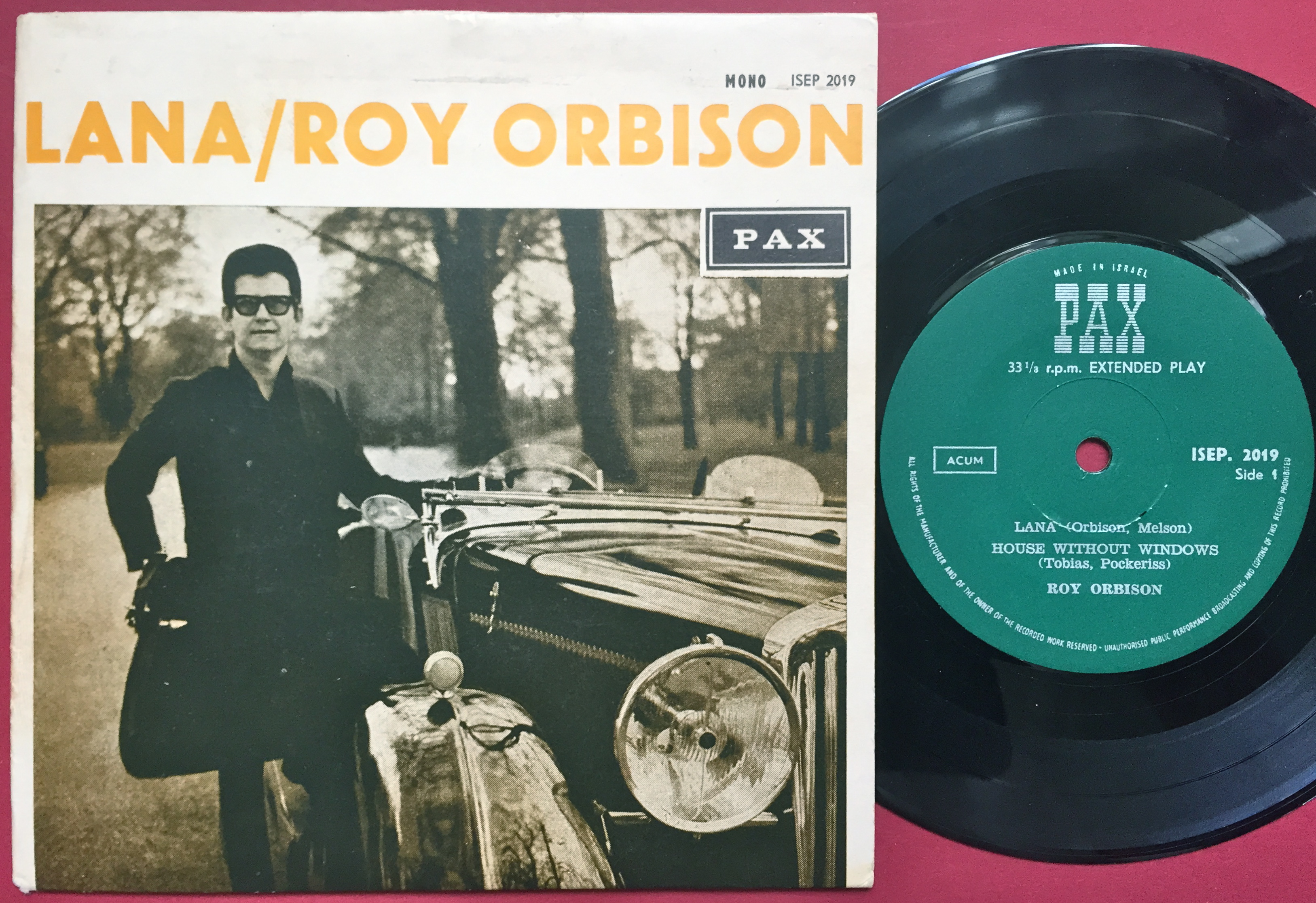 ROY ORBISON - Lana +3 EP ISRAEL 1966