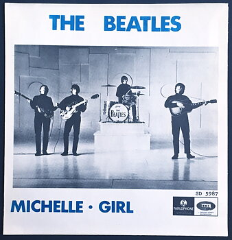 BEATLES - Michelle TURKOS / Vit baksida 7" Swe 1966 ENDAST PS - Arkivex / MINT-!