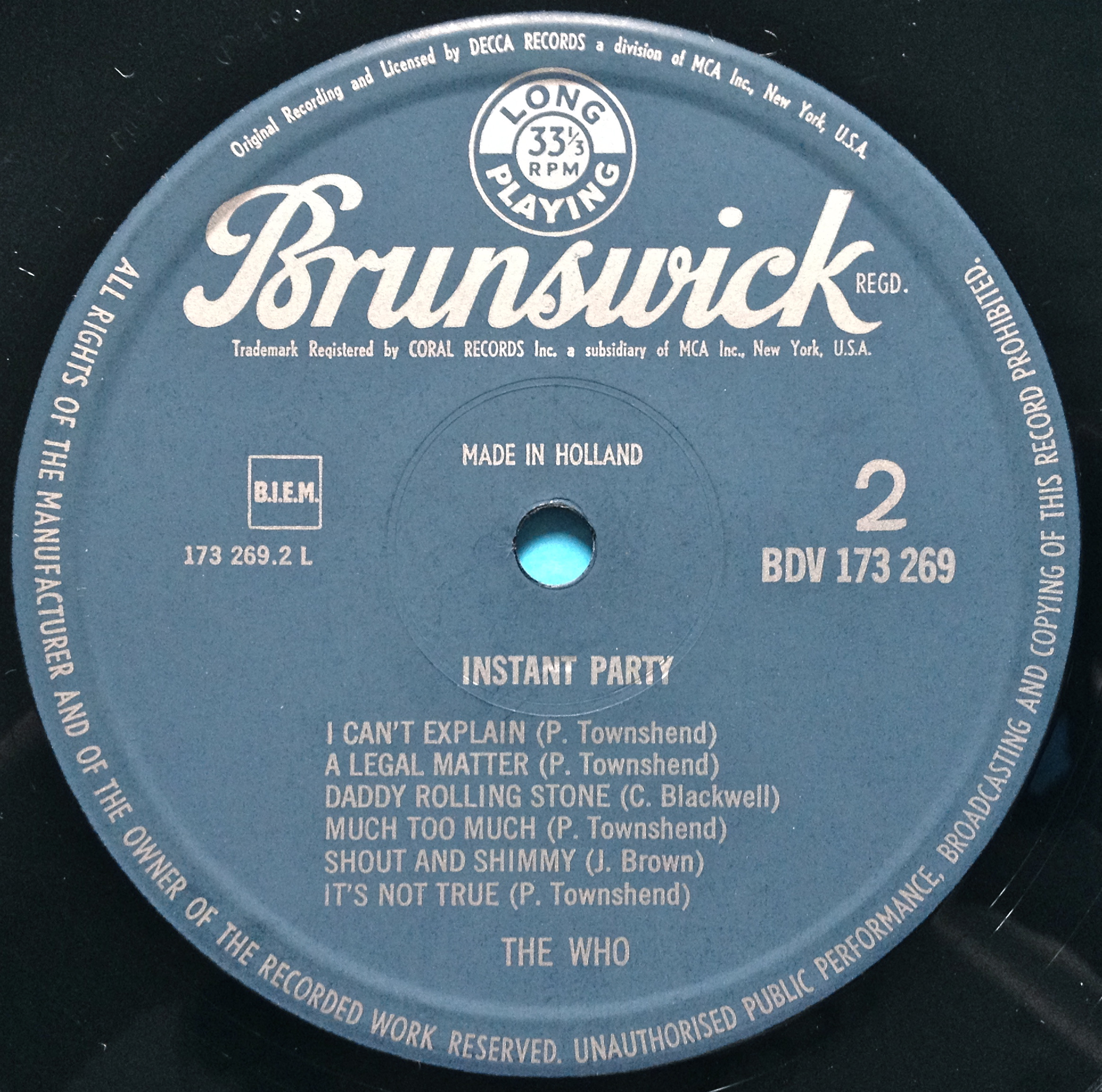 WHO - Instant party Holland ONLY LP 1967 - 4