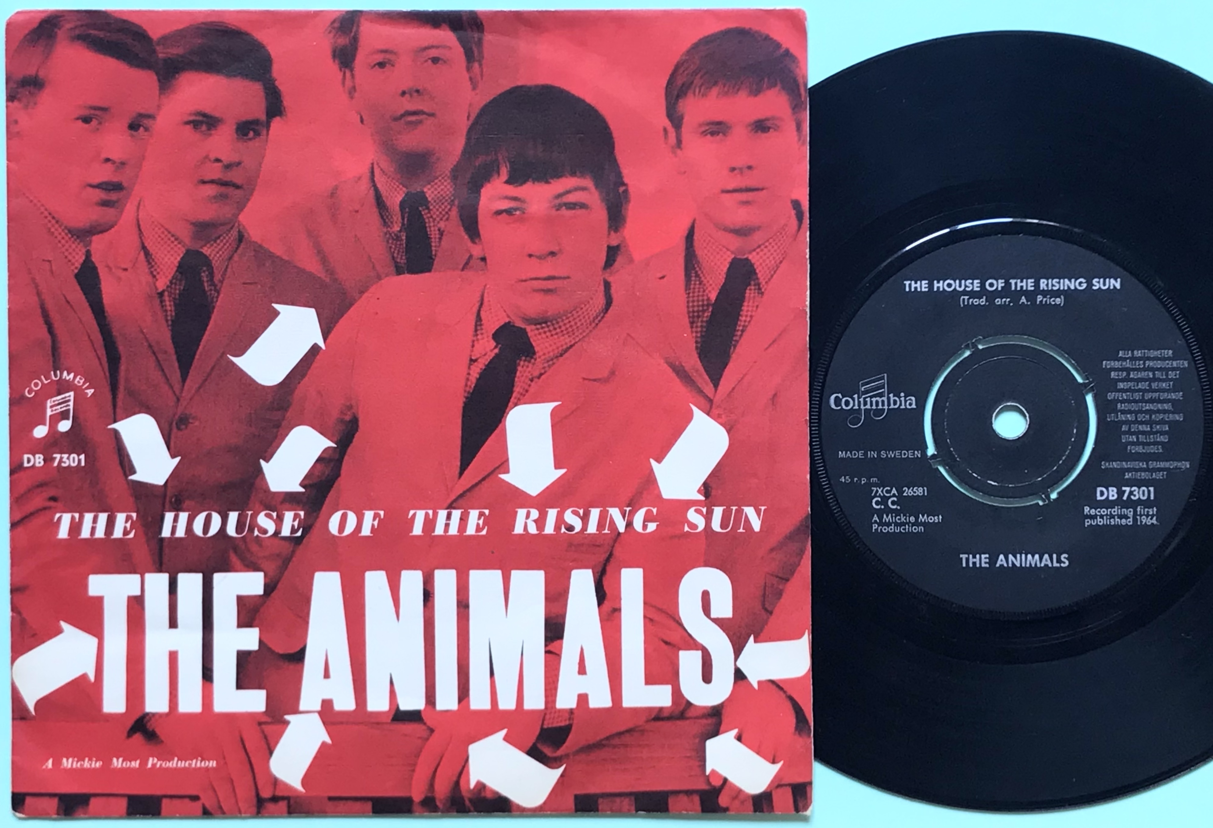 ANIMALS - House of the rising sun Swe RÖD PS 1964