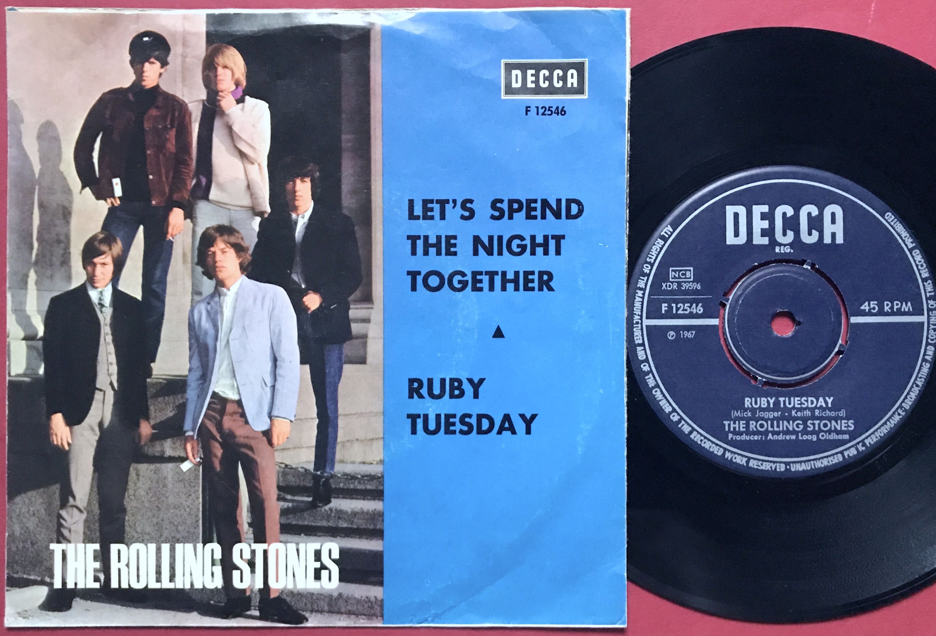 ROLLING STONES - Let´s spend the night together NO title ONE side Swe PS 1967 - 2