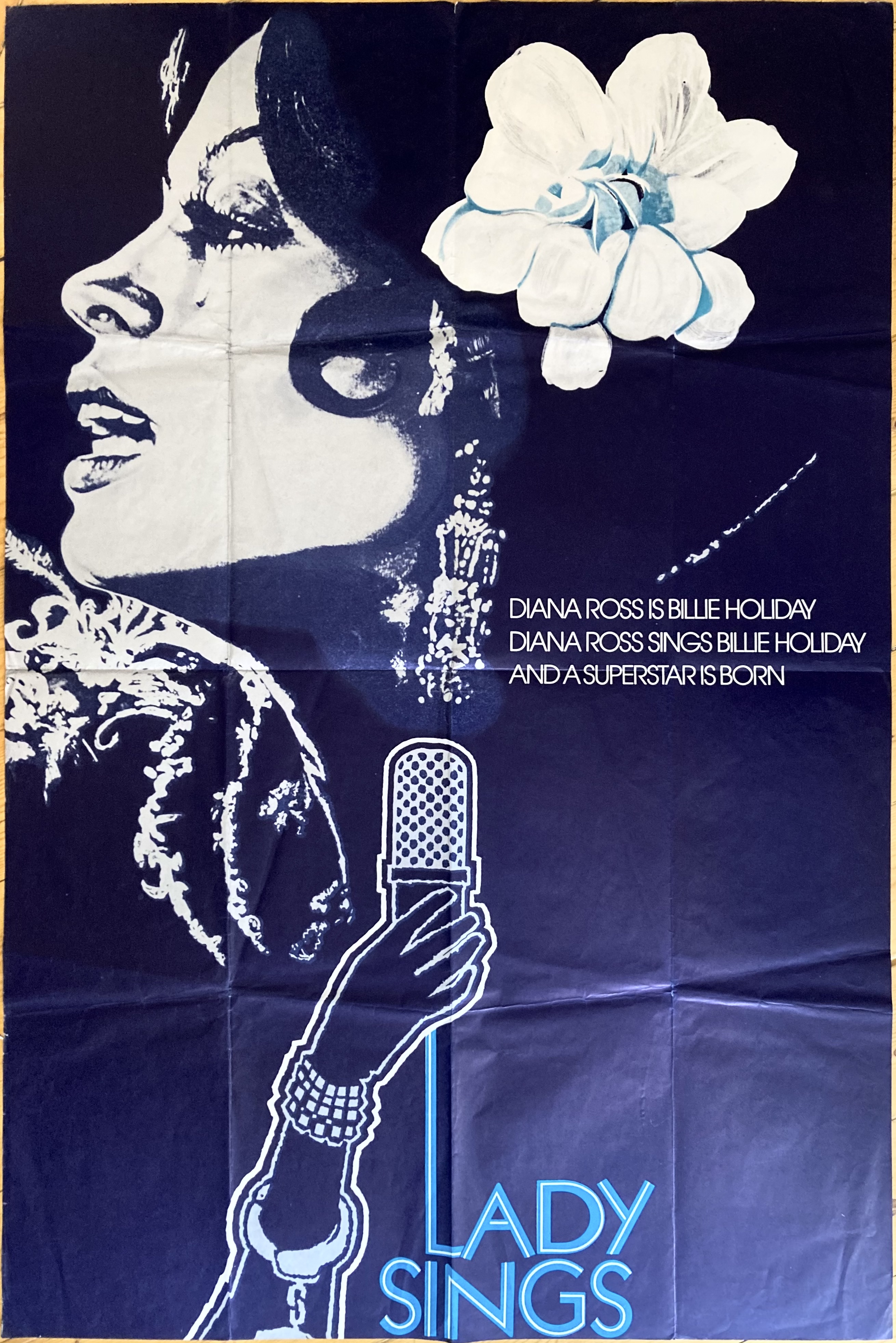 DIANA ROSS - Lady Sings The Blues (1972) LP & film promo affisch