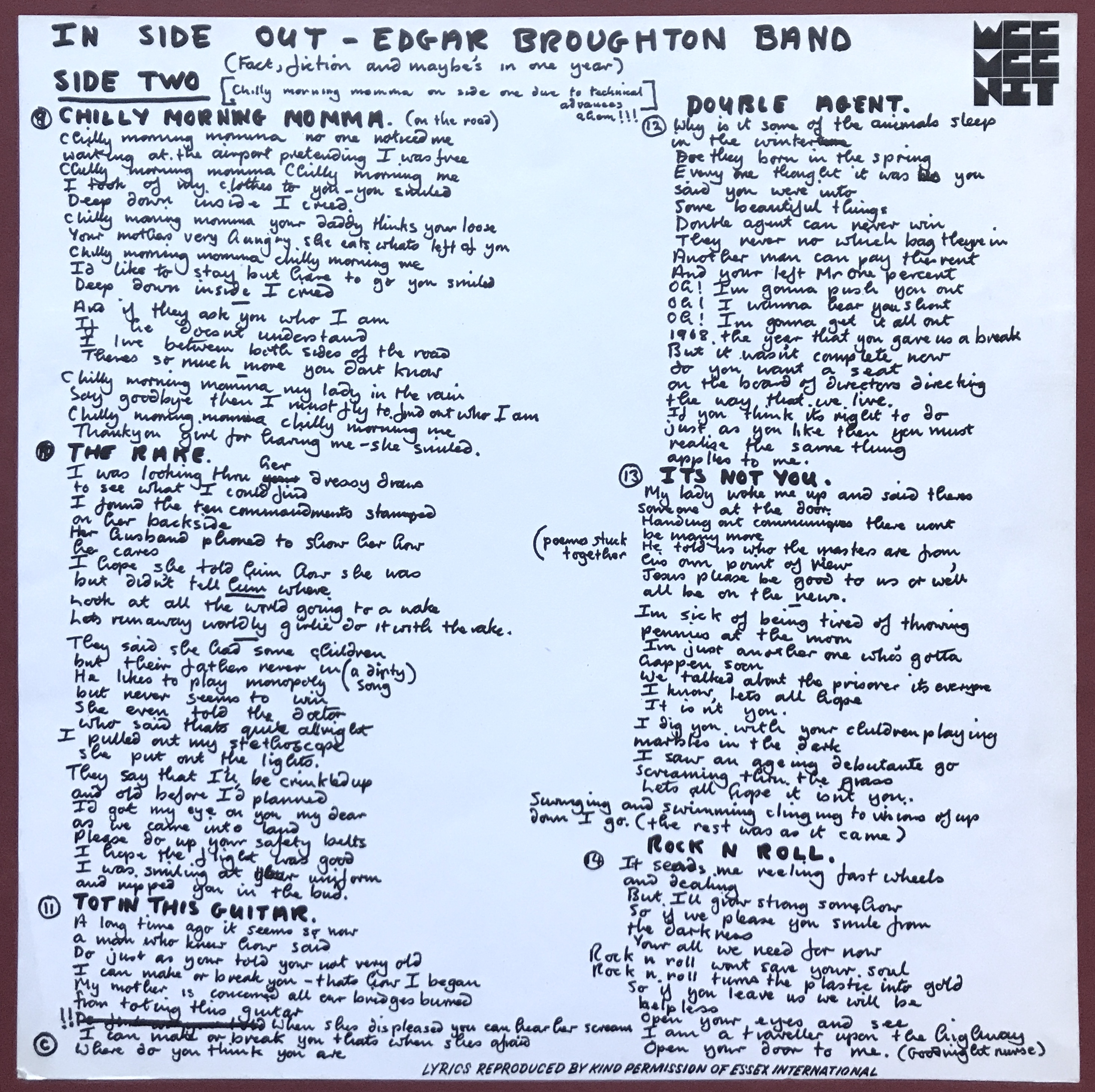 EDGAR BROUGHTON BAND - Inside out UK-orig LP 1972 - 5