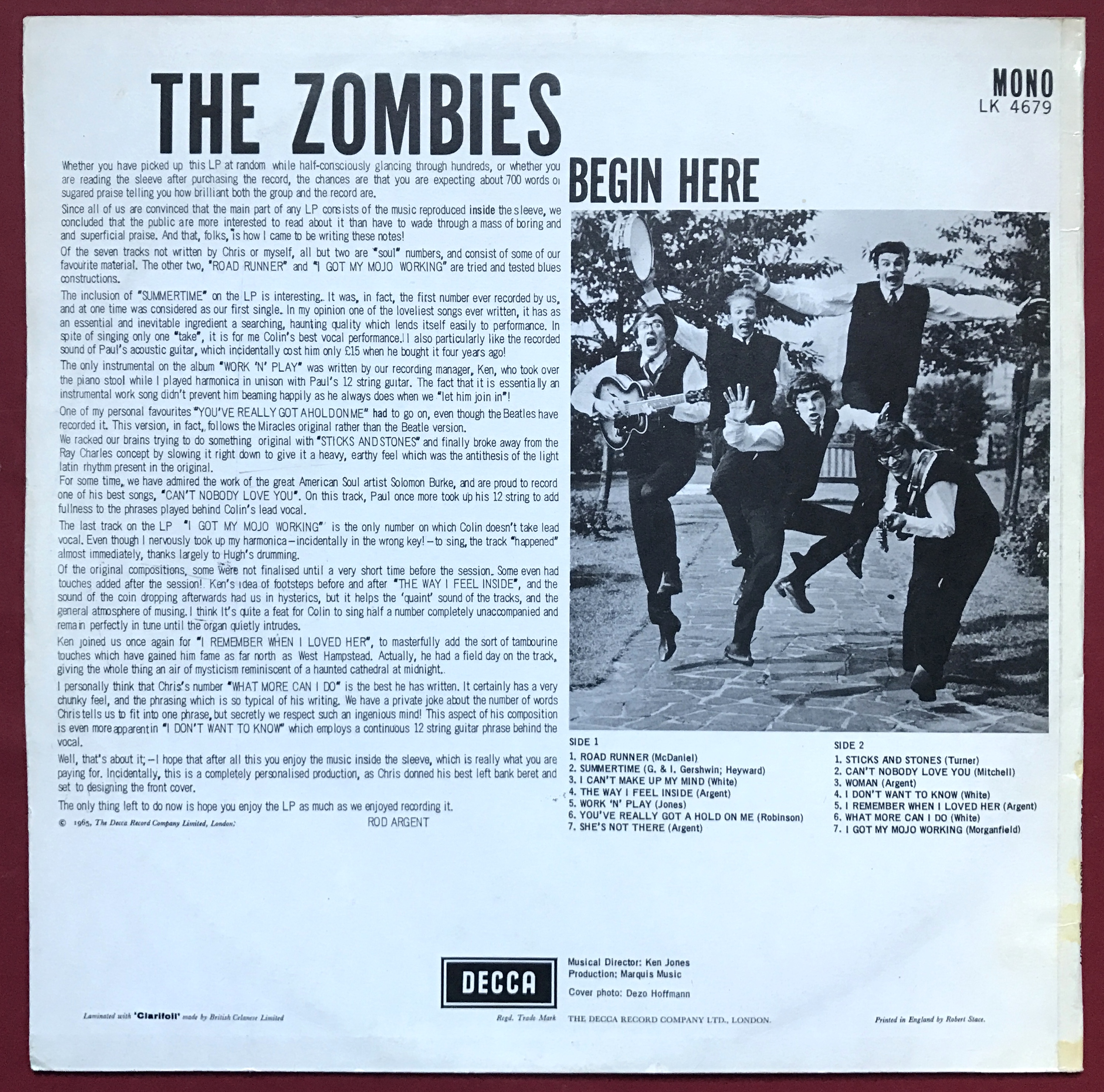 Nostalgipalatset - ZOMBIES - Begin here UK-orig LP 1965